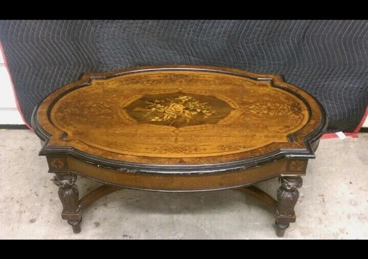 Victorian center table in an antique style