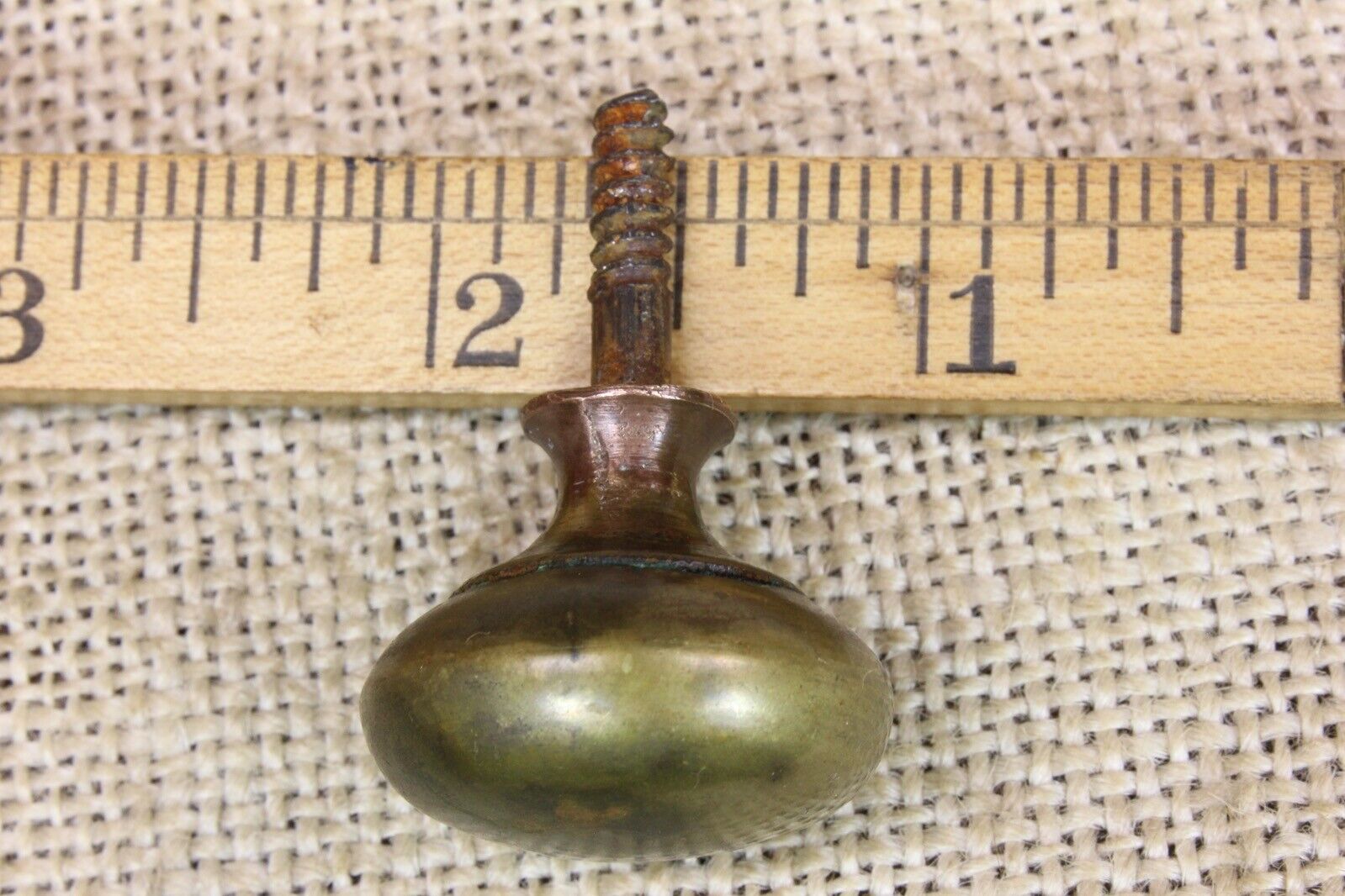 1" Vintage Brass Cabinet Door Knob Drawer Pull