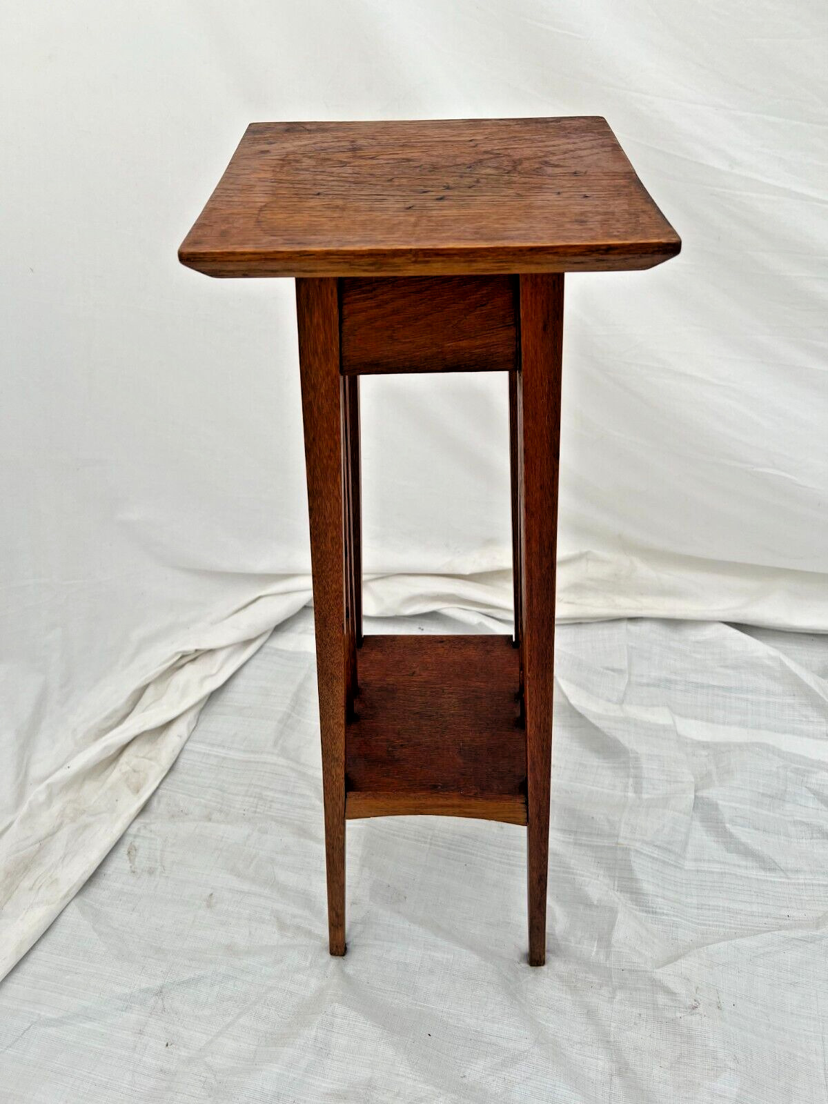 Solid Oak Arts and Crafts Plant Stand Table