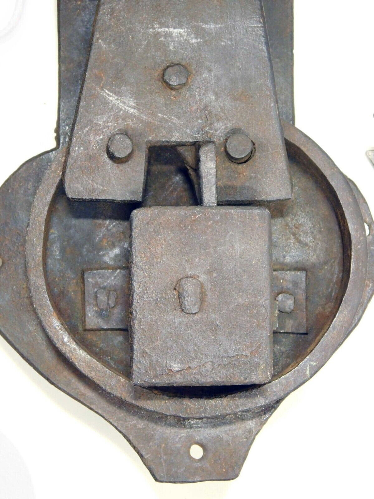 1700's Large Wrought Iron Chest Grab Lock Working