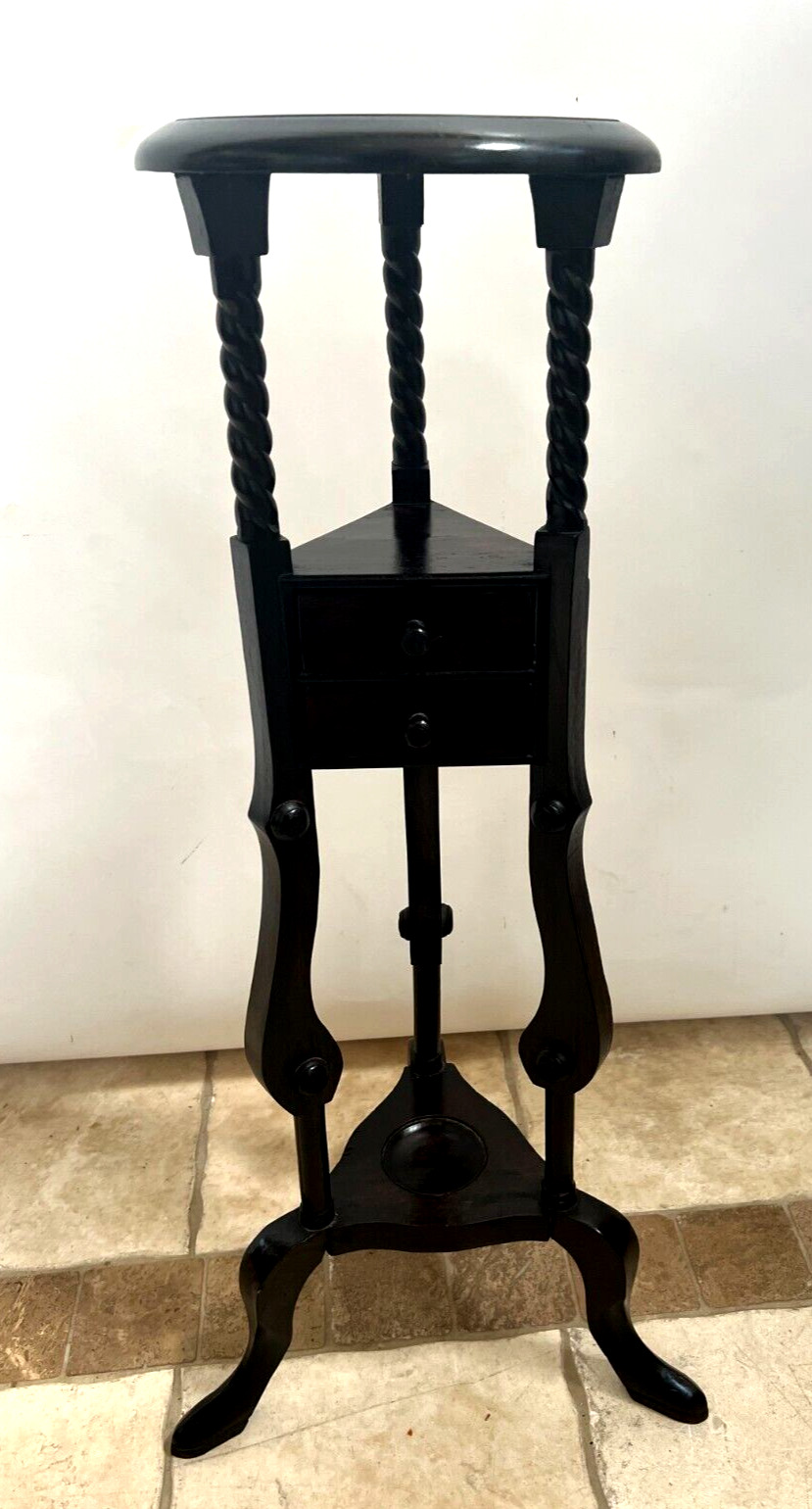 Victorian Small Round Table with Two Drawers