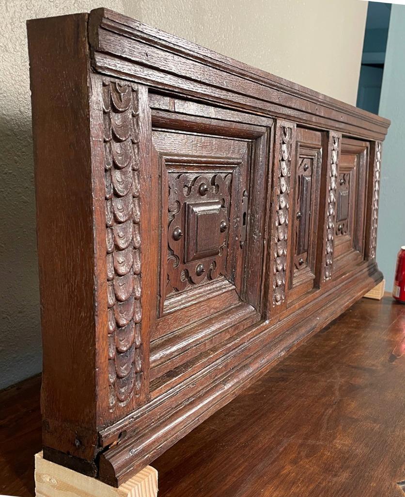 Flemish Oak Wood Cabinet with 1700's Doors & Frame