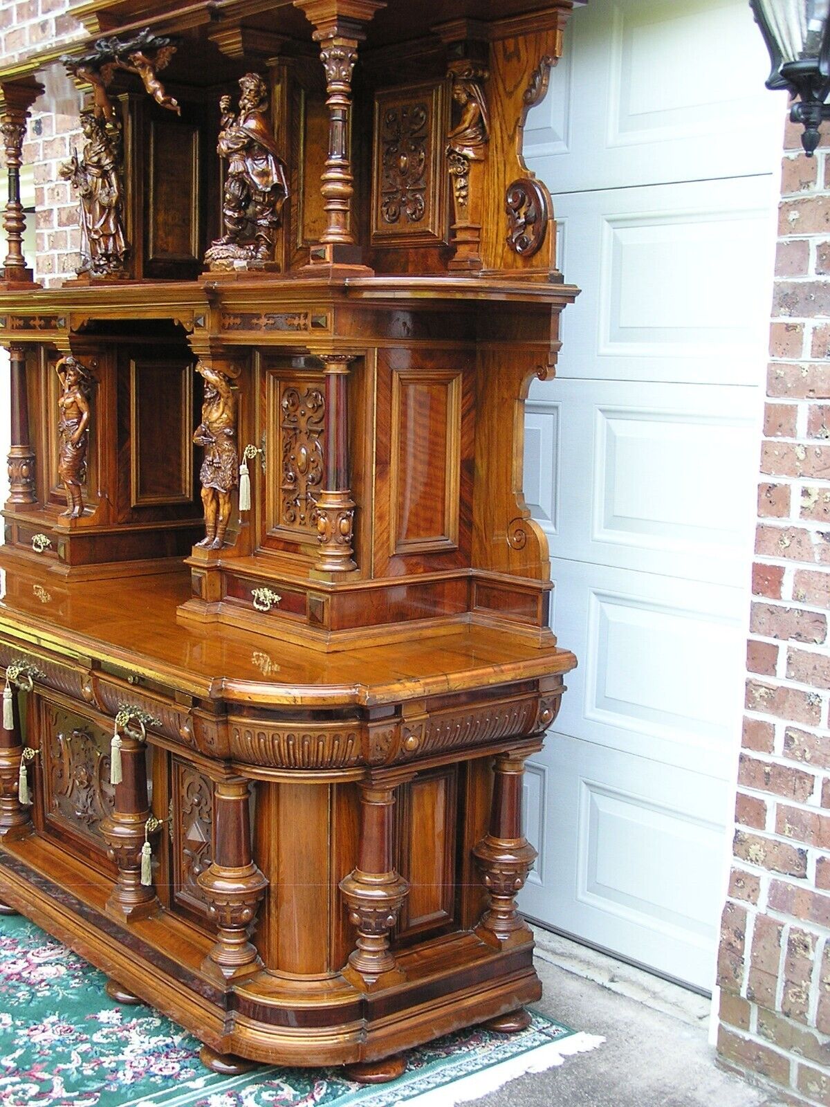 Victorian Castle Court Cabinet from Germany