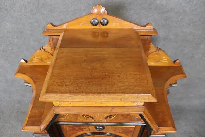 Pair of American Renaissance Revival Victorian Pedestal Cabinets