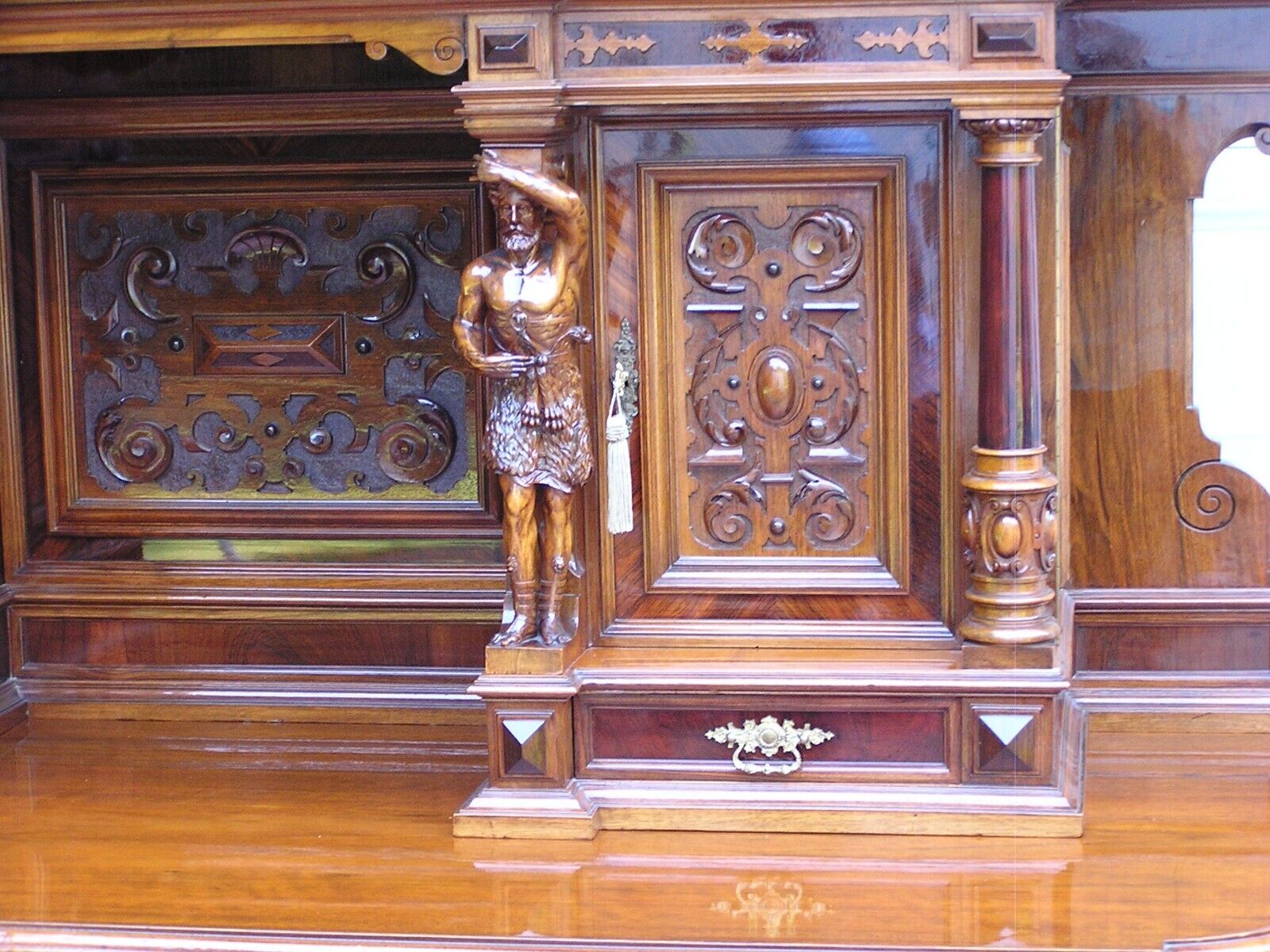 Victorian Castle Court Cabinet from Germany