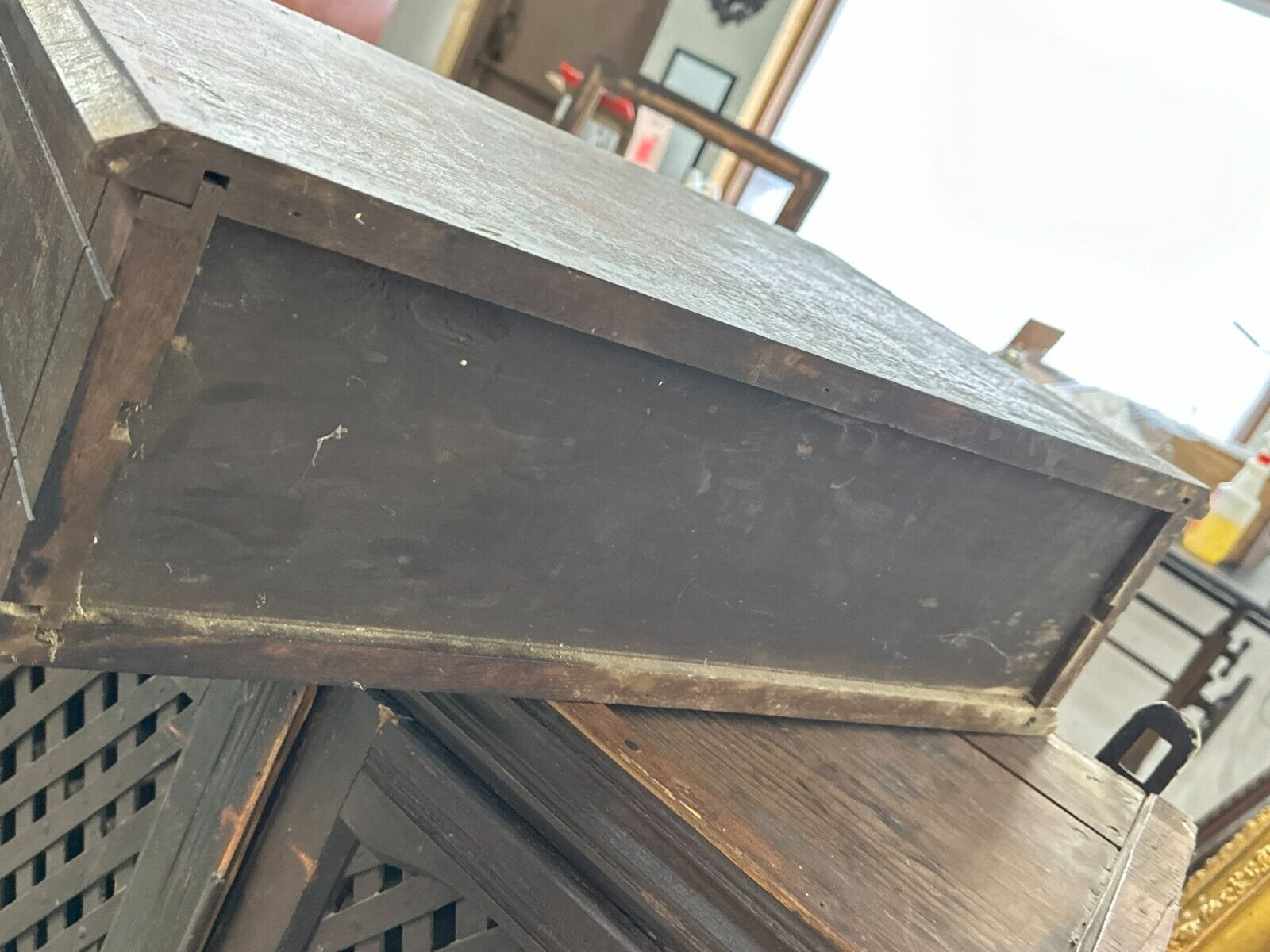Victorian walnut spool cabinet - Restoration project
