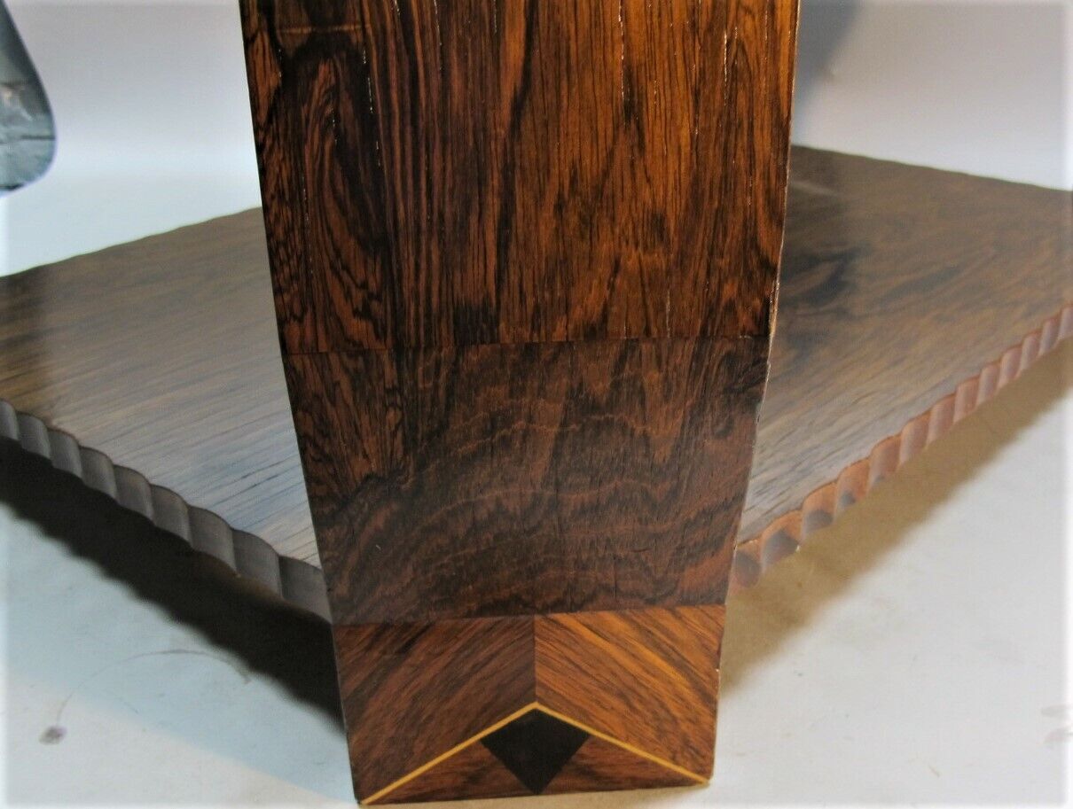 French Art Deco Inlaid Wood Marquetry Table 1925