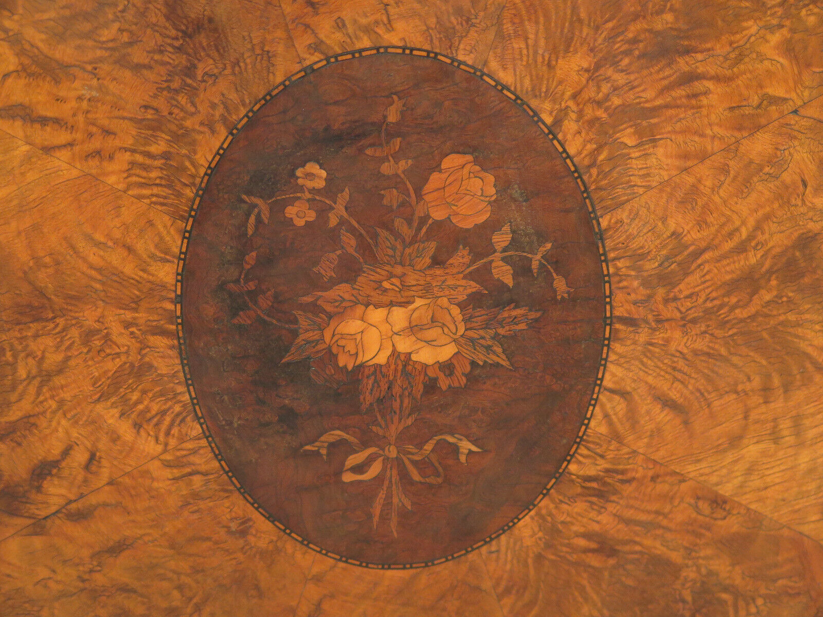 1920's Inlaid Satinwood & Walnut Tilt Top Table