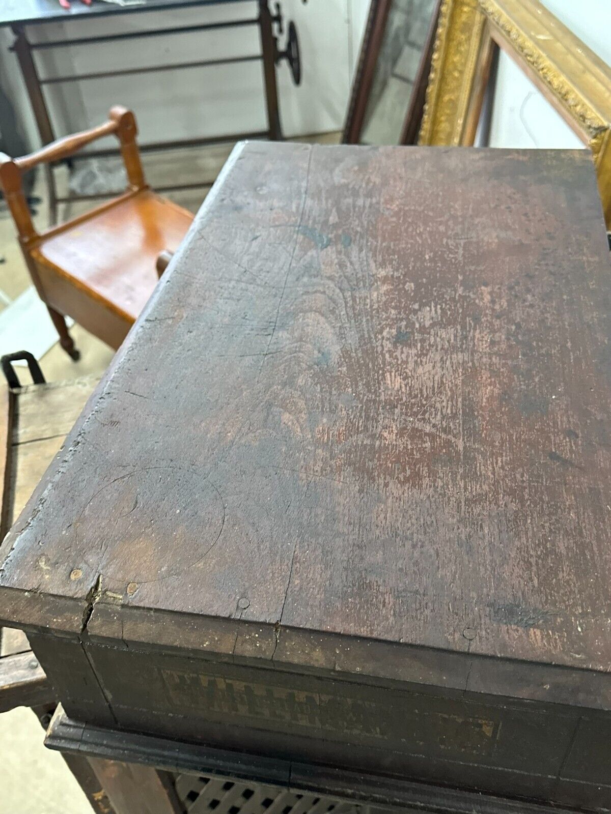 Victorian walnut spool cabinet - Restoration project
