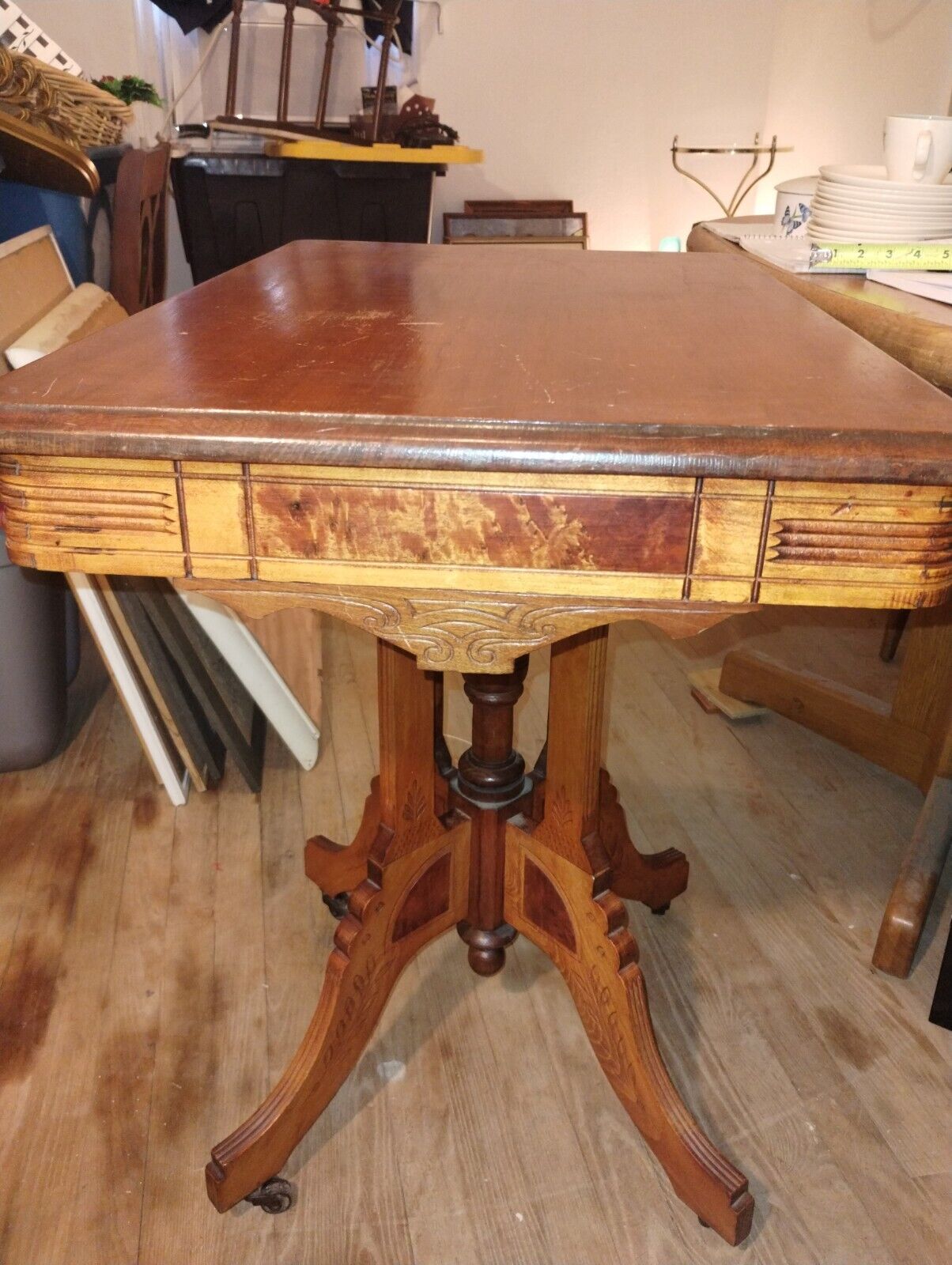 Victorian Eastlake Parlor Table