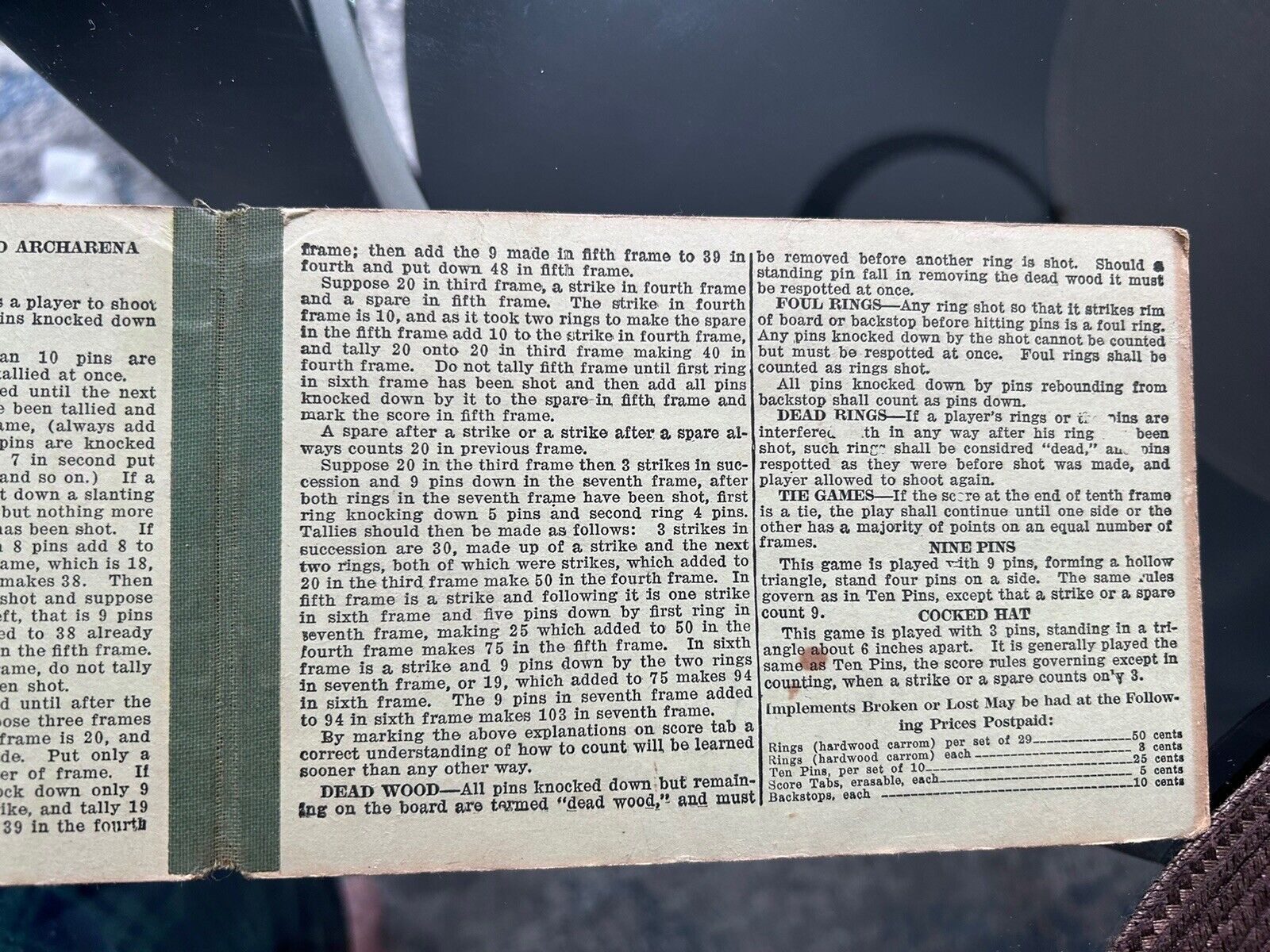 1910-1920's Carrom Company Folding Table Advertising Card