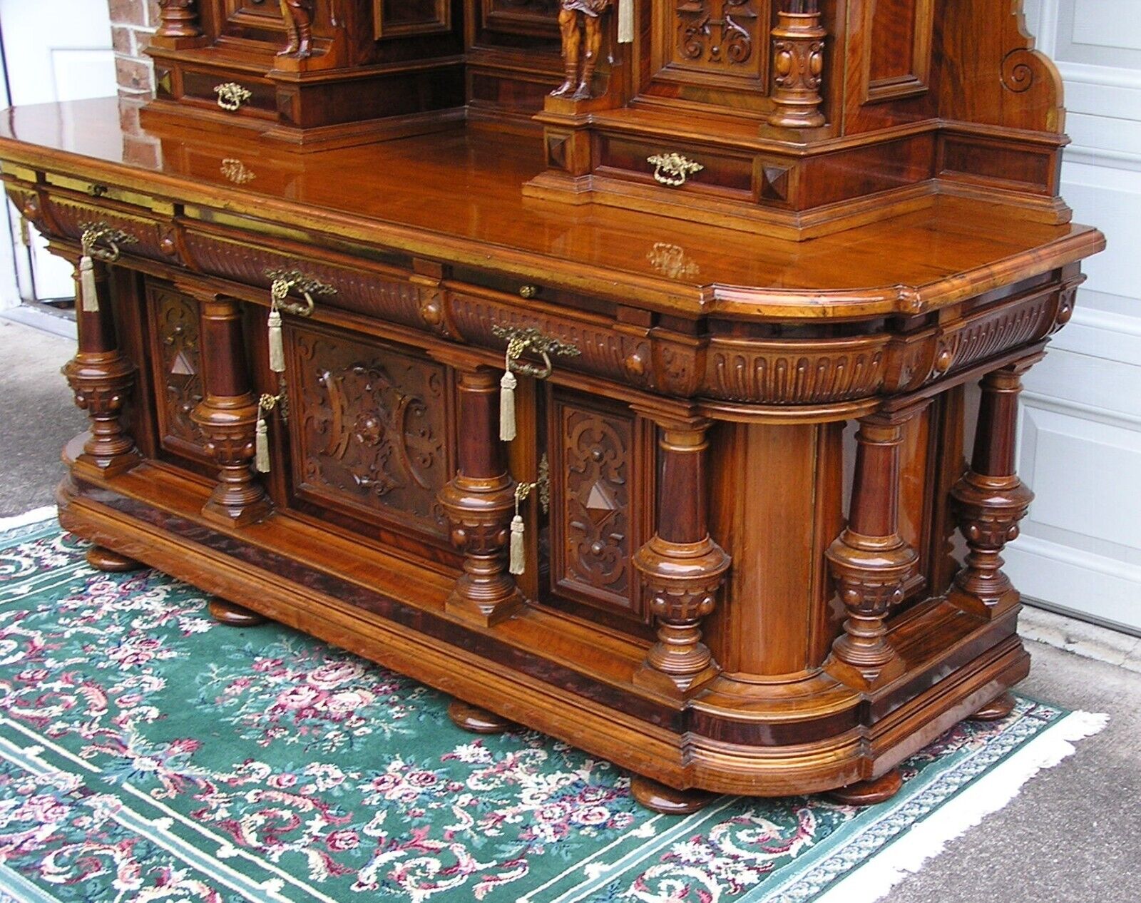 Victorian Castle Court Cabinet from Germany