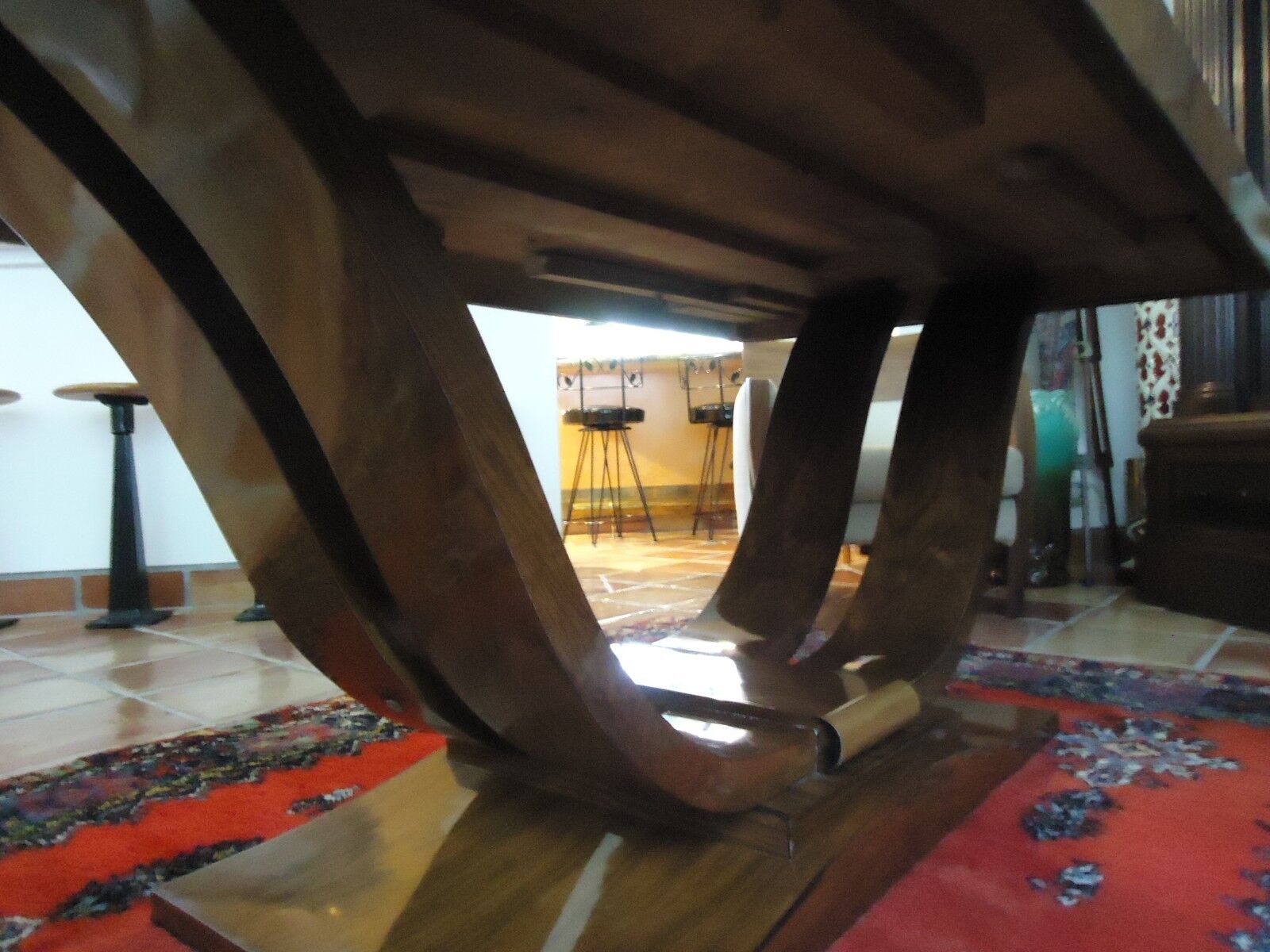 Art Deco French Walnut Table - 37" x 67