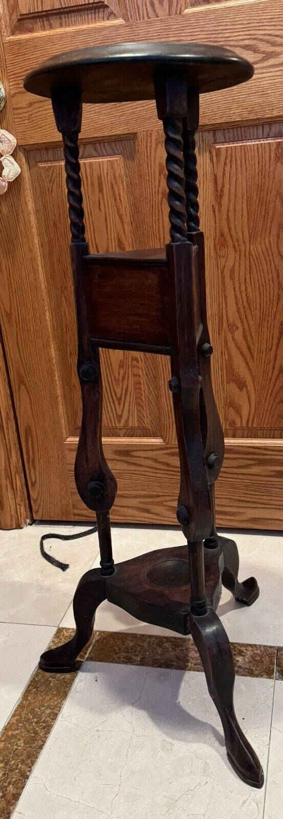 Victorian Round Small Table with Two Drawers