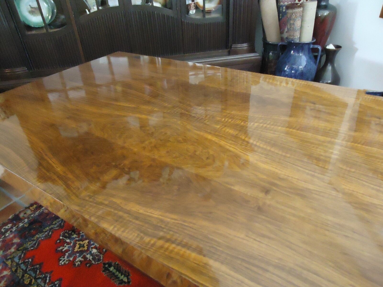 Art Deco French Walnut Table - 37" x 67
