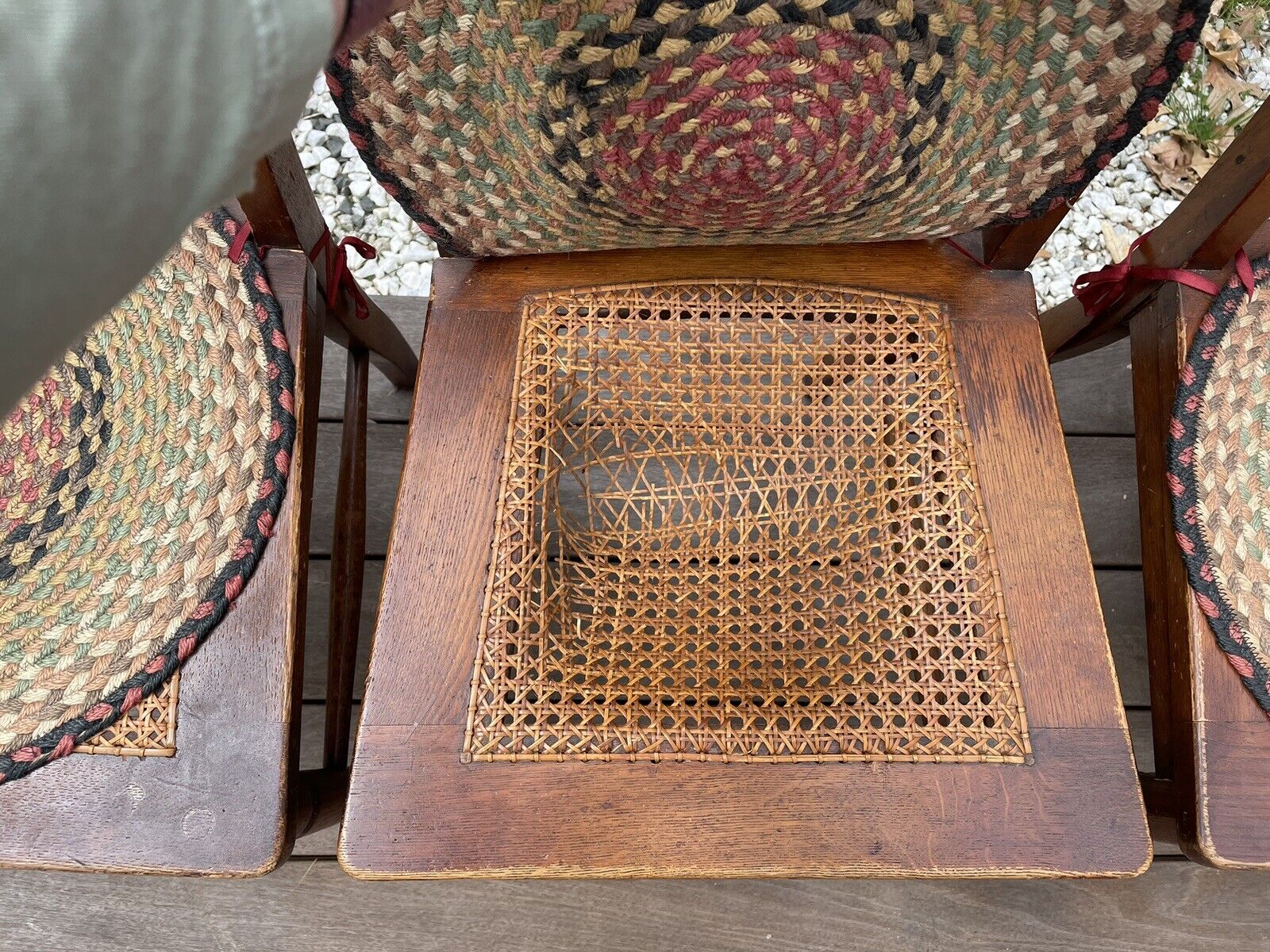 Set of 8 Antique Early 1900s "Larkin" Walnut Chairs
