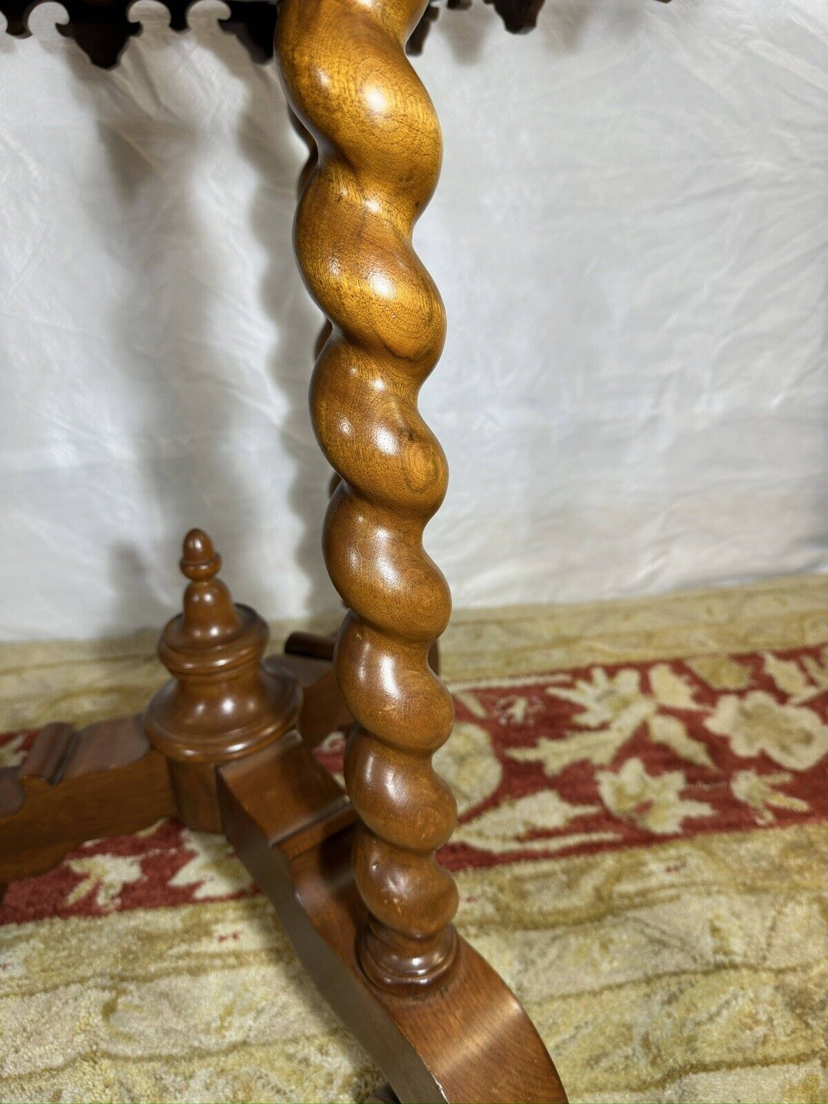 Victorian Renaissance Revival Table with Ornate Carved Edges