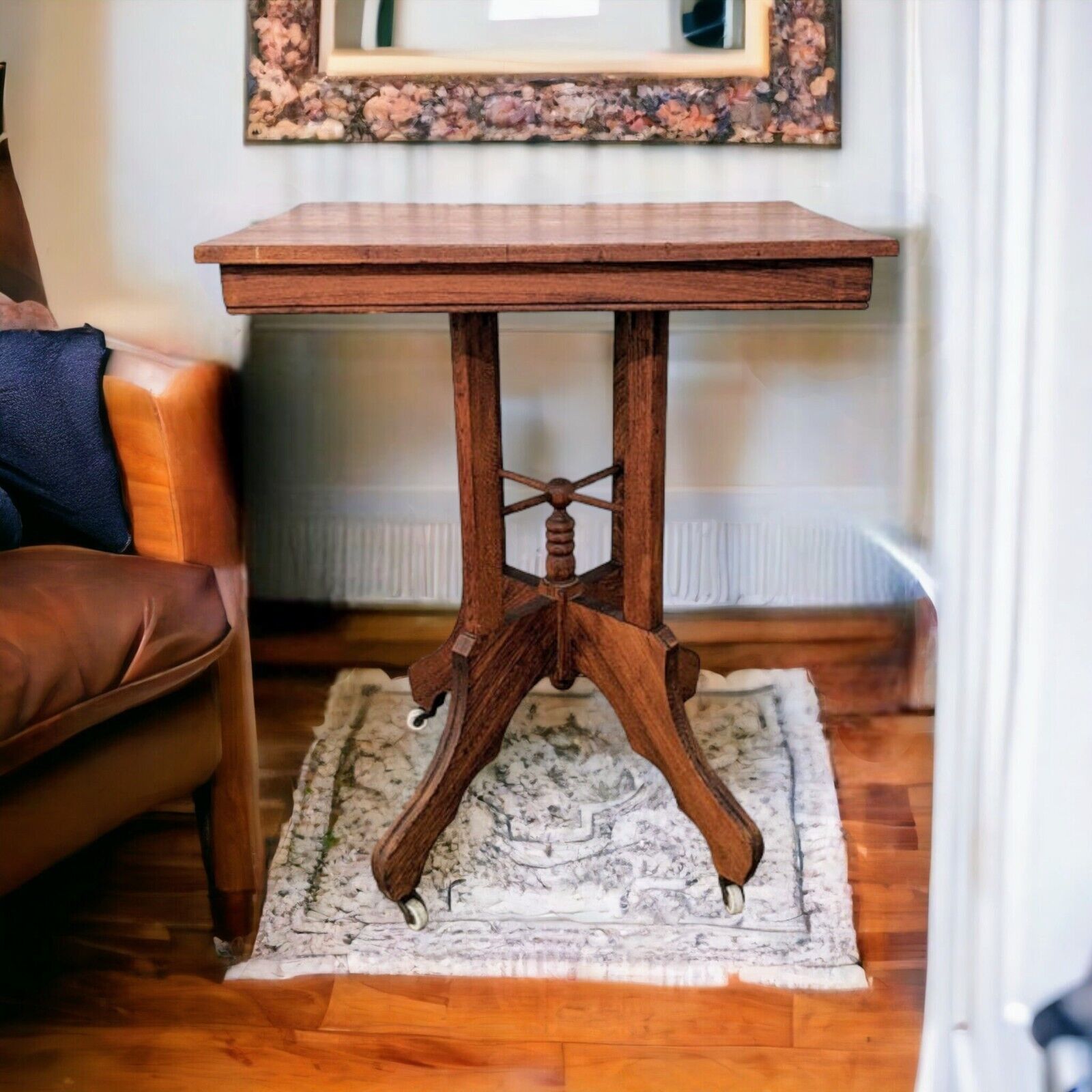 Victorian Wood Parlor Table - Antique Collector's Piece