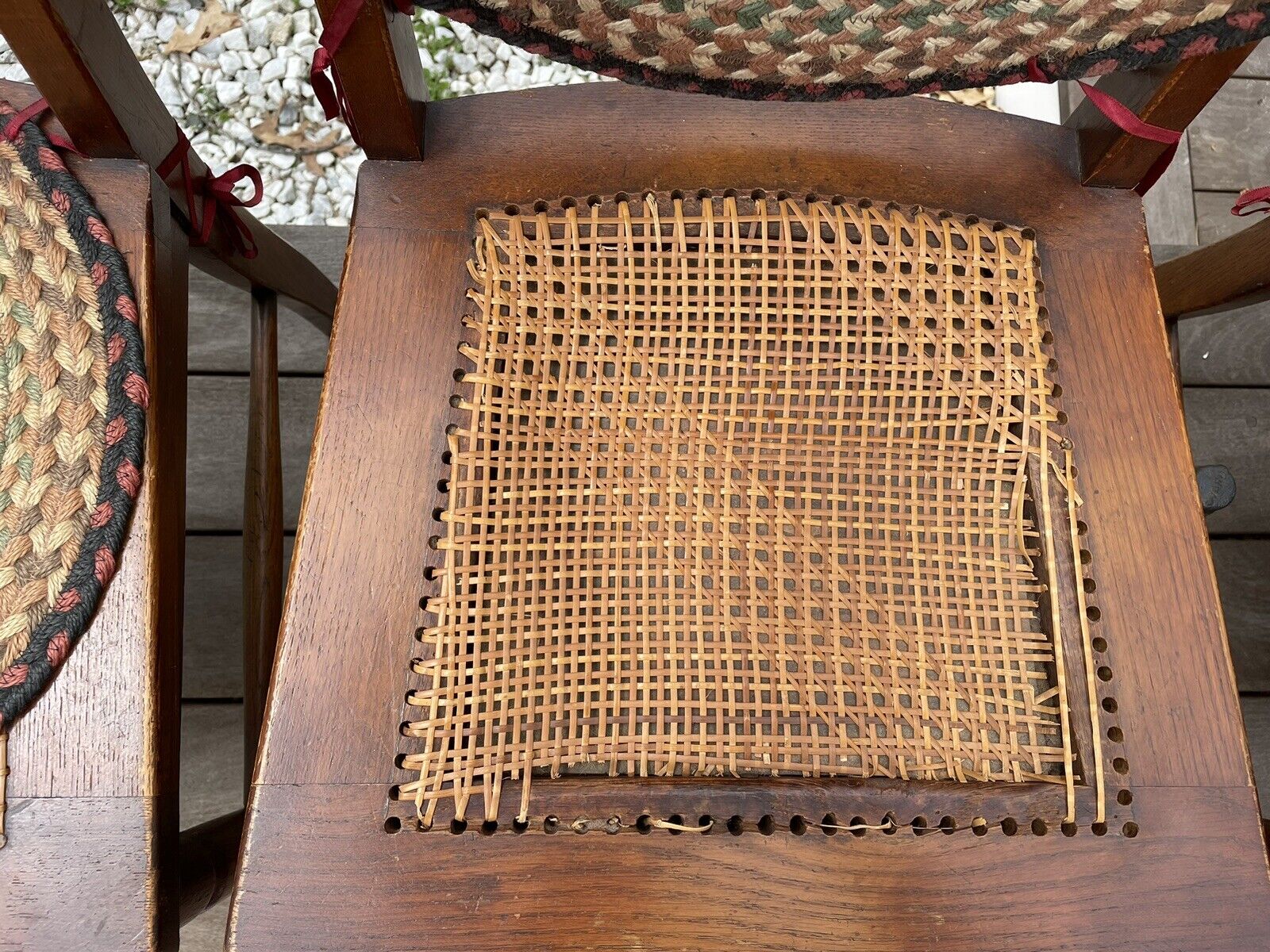 Set of 8 Antique Early 1900s "Larkin" Walnut Chairs