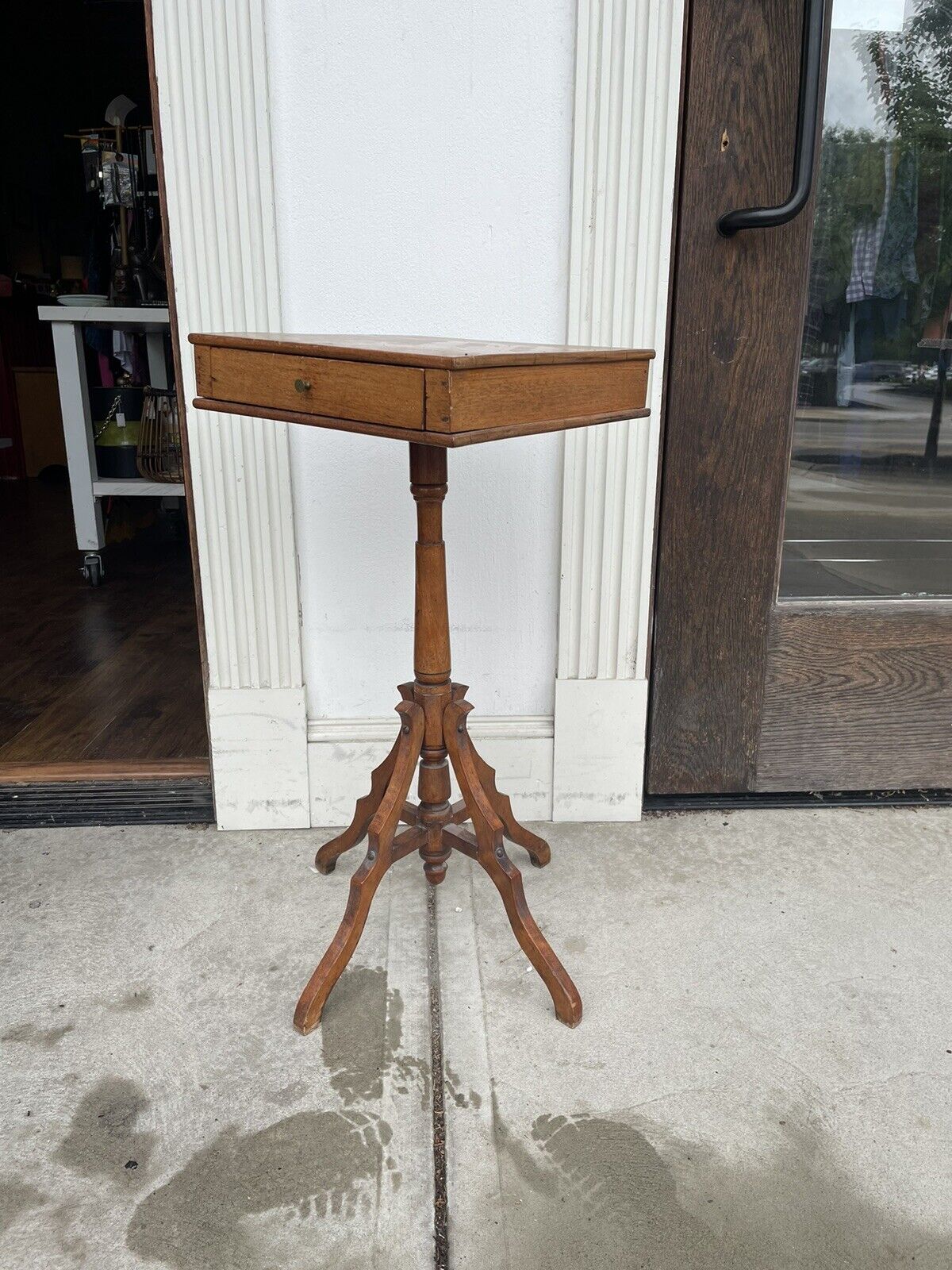 Victorian Side Table with Drawer - Antique Gem