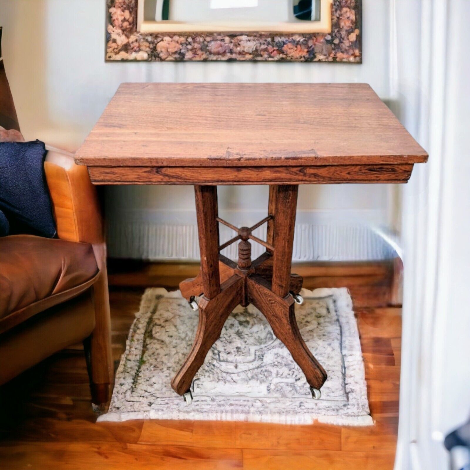Victorian Wood Parlor Table - Antique Collector's Piece