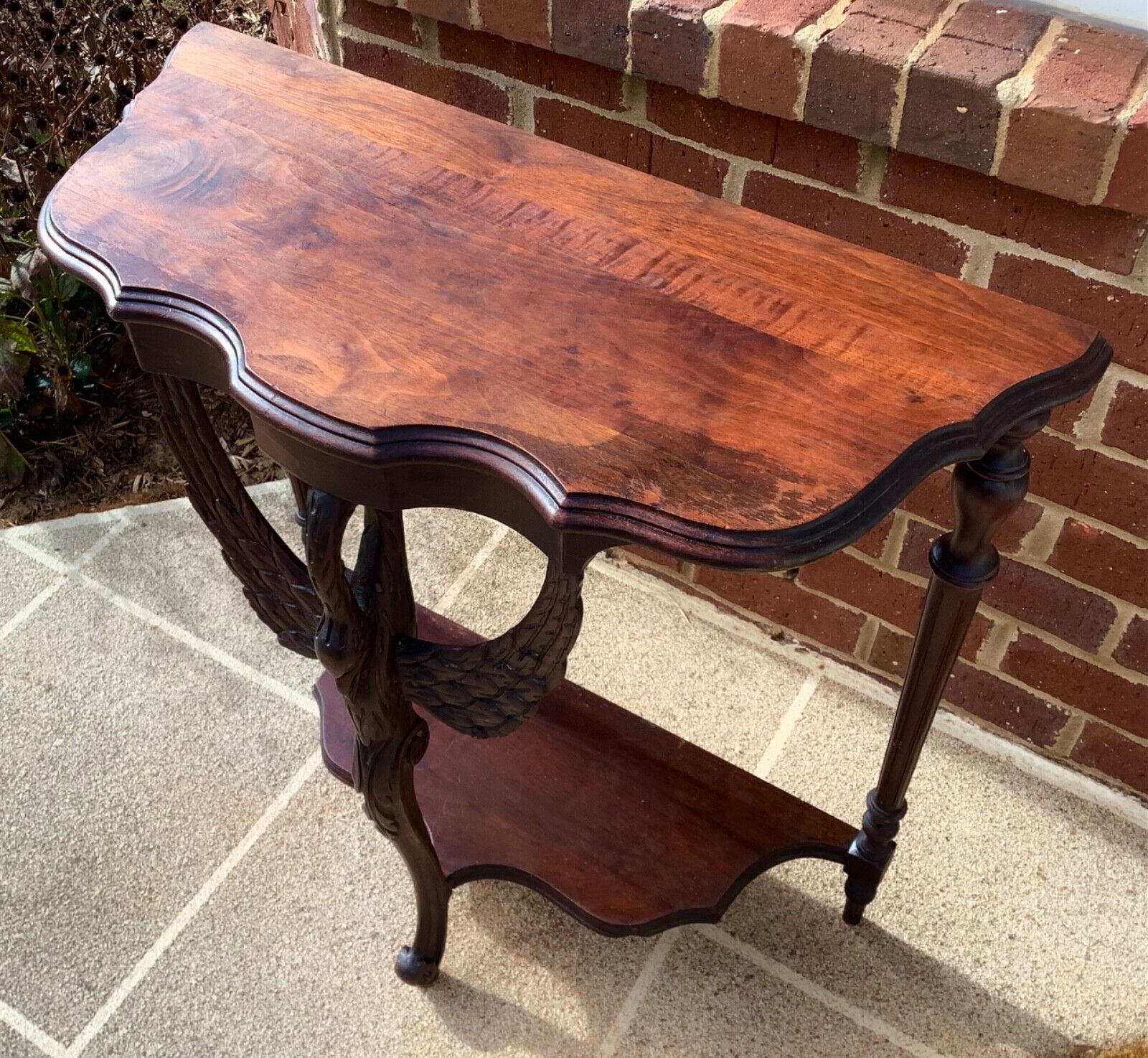 Victorian Swan Table: Late 19th Century