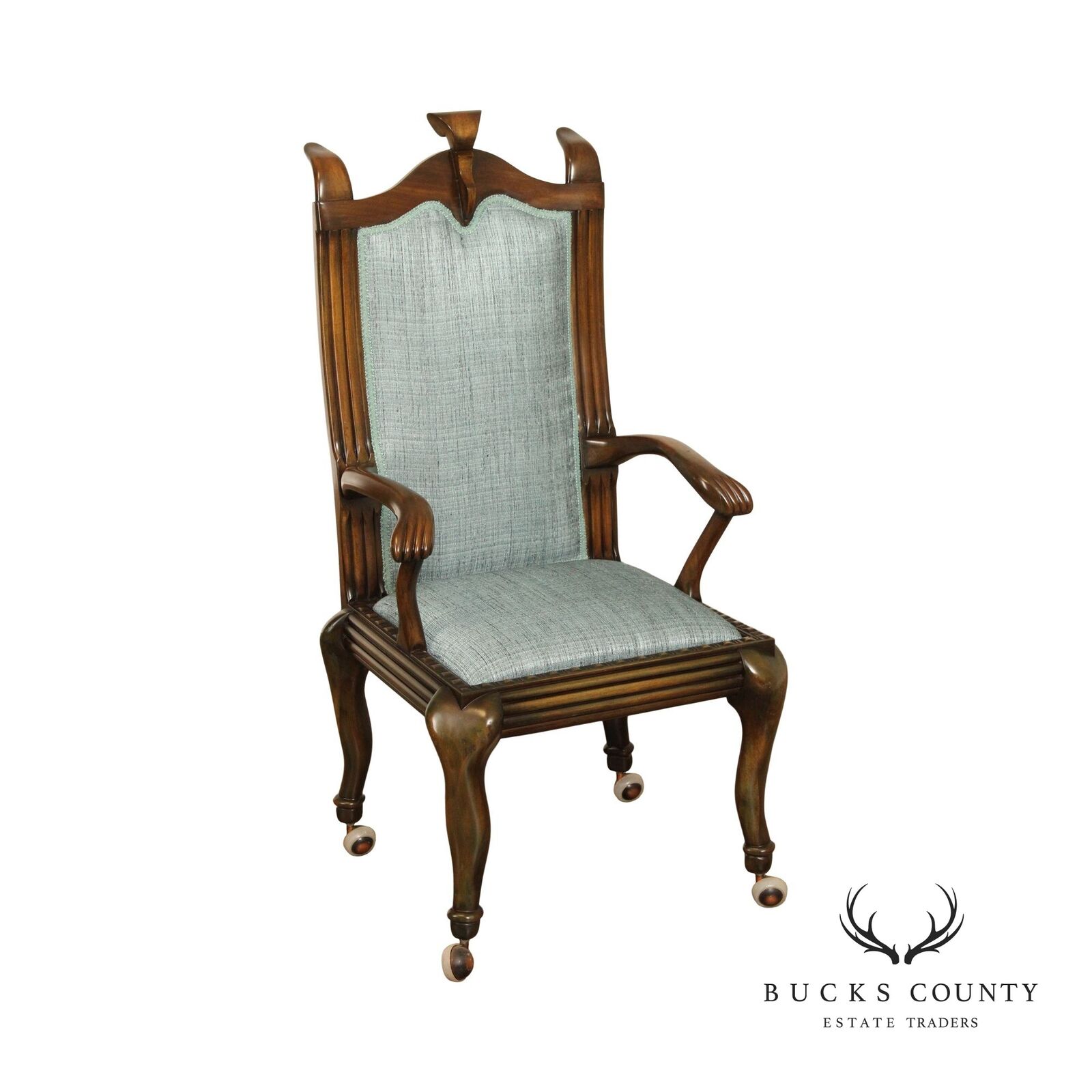 1930's Custom Wood Executive Armchair