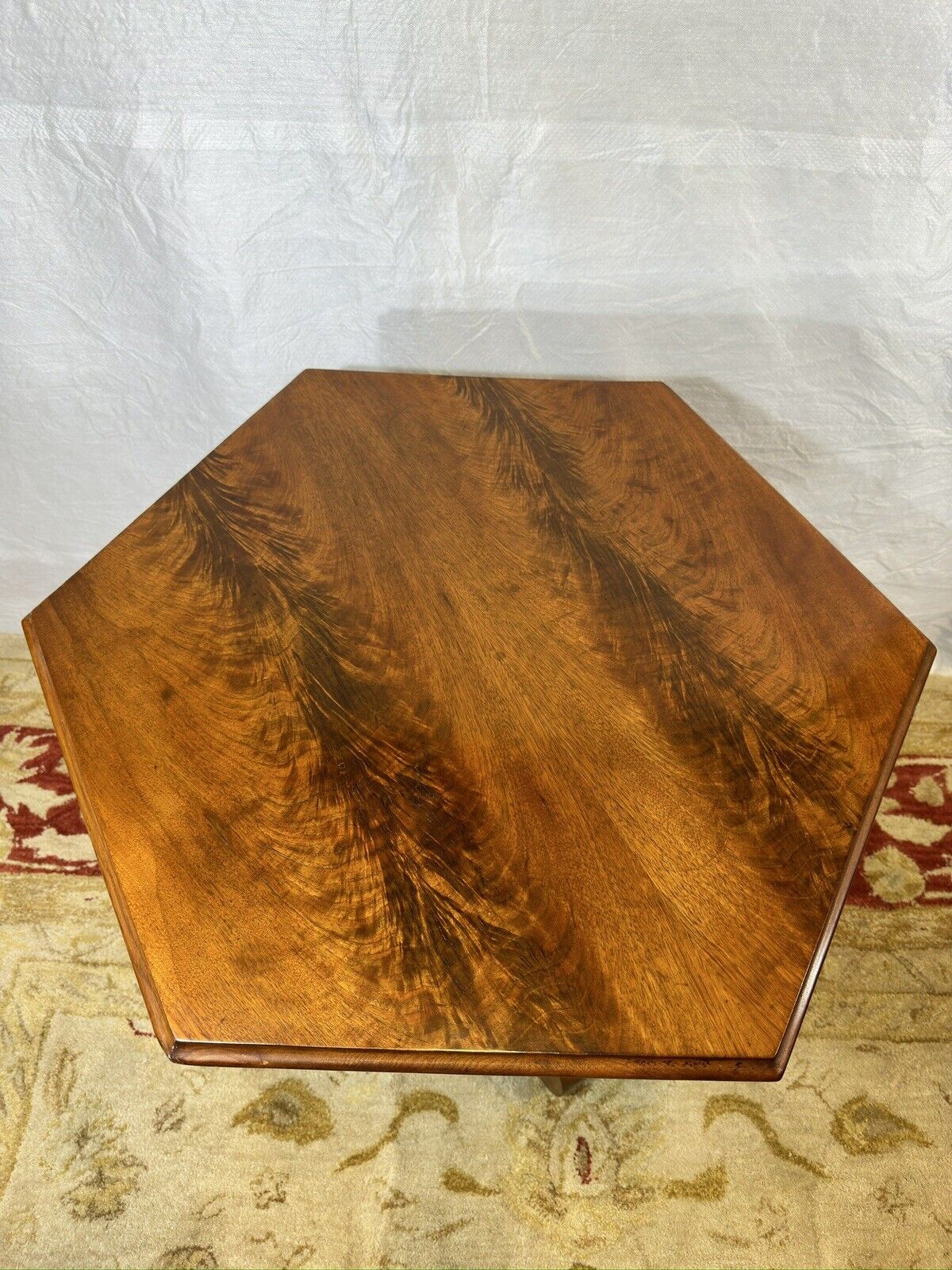 Victorian Renaissance Revival Table with Ornate Carved Edges