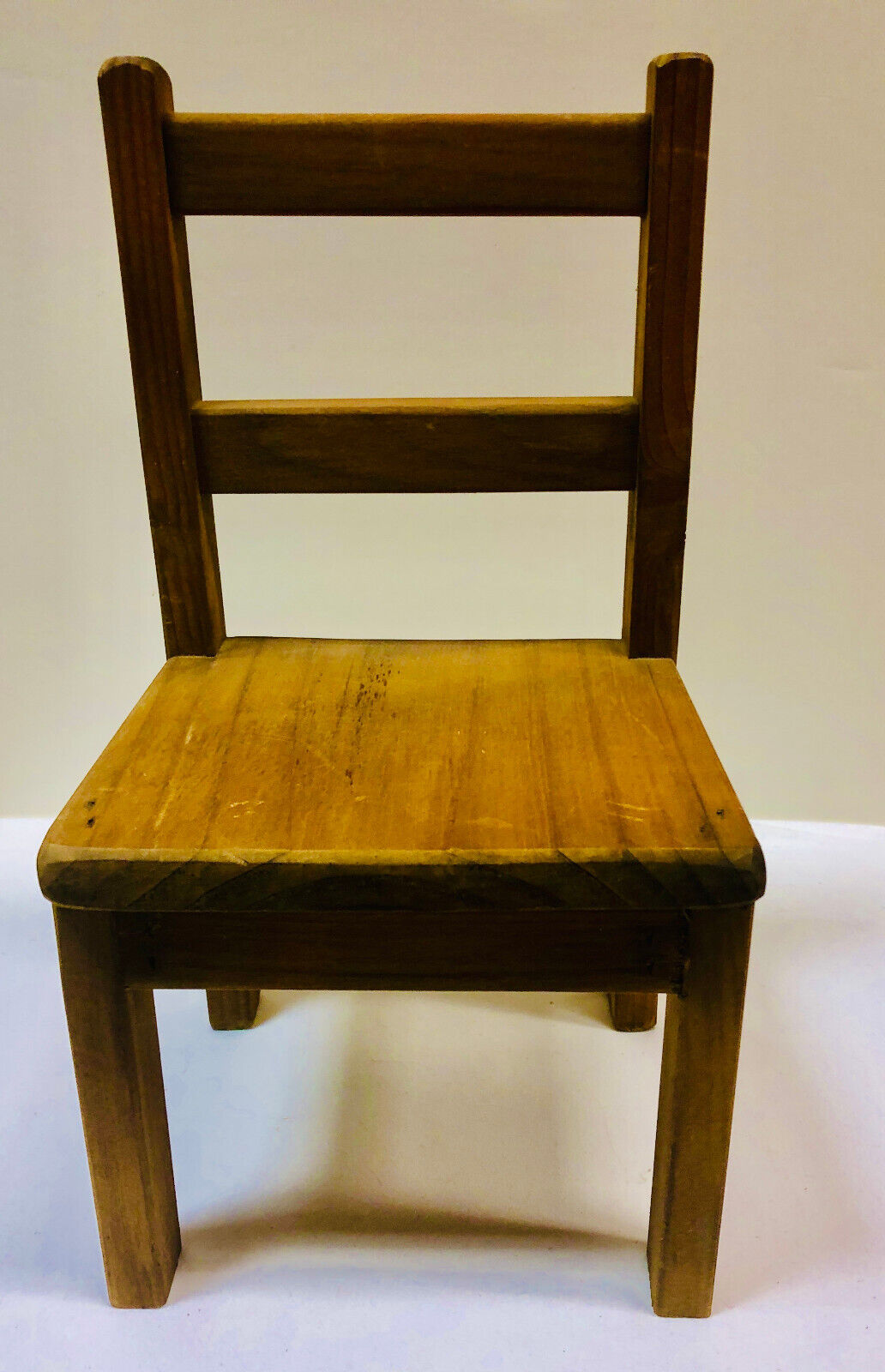 Vintage Handmade Wooden Doll Chair 14.5" circa 1920s