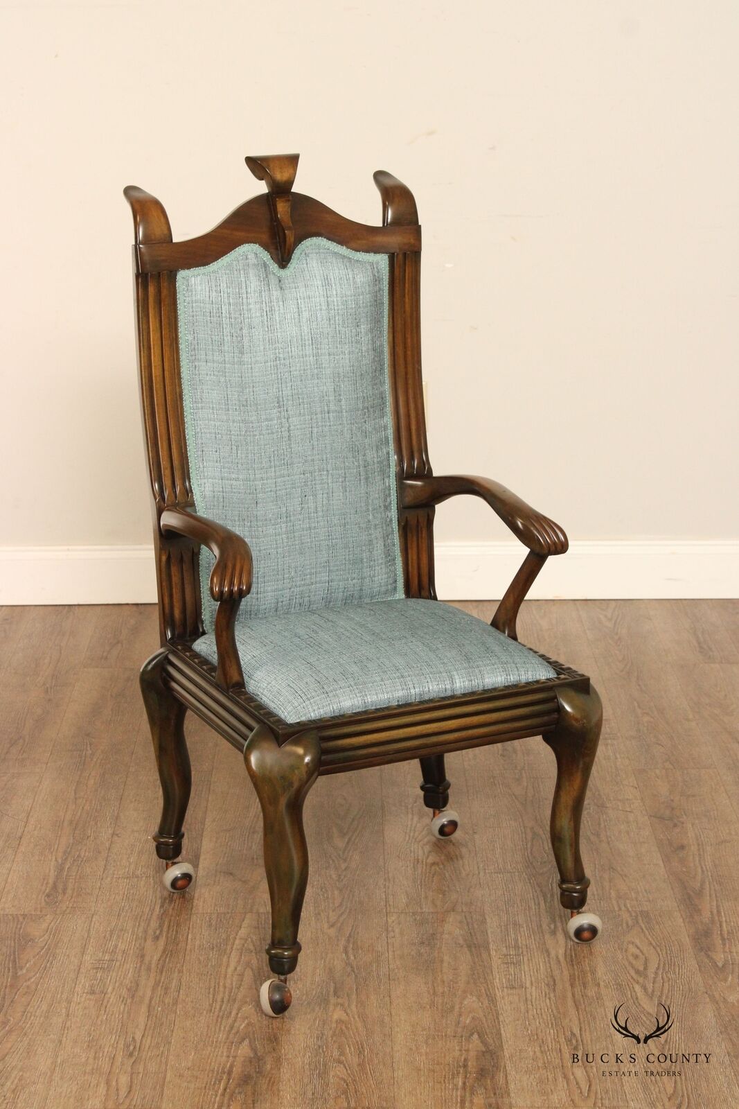 1930's Custom Wood Executive Armchair