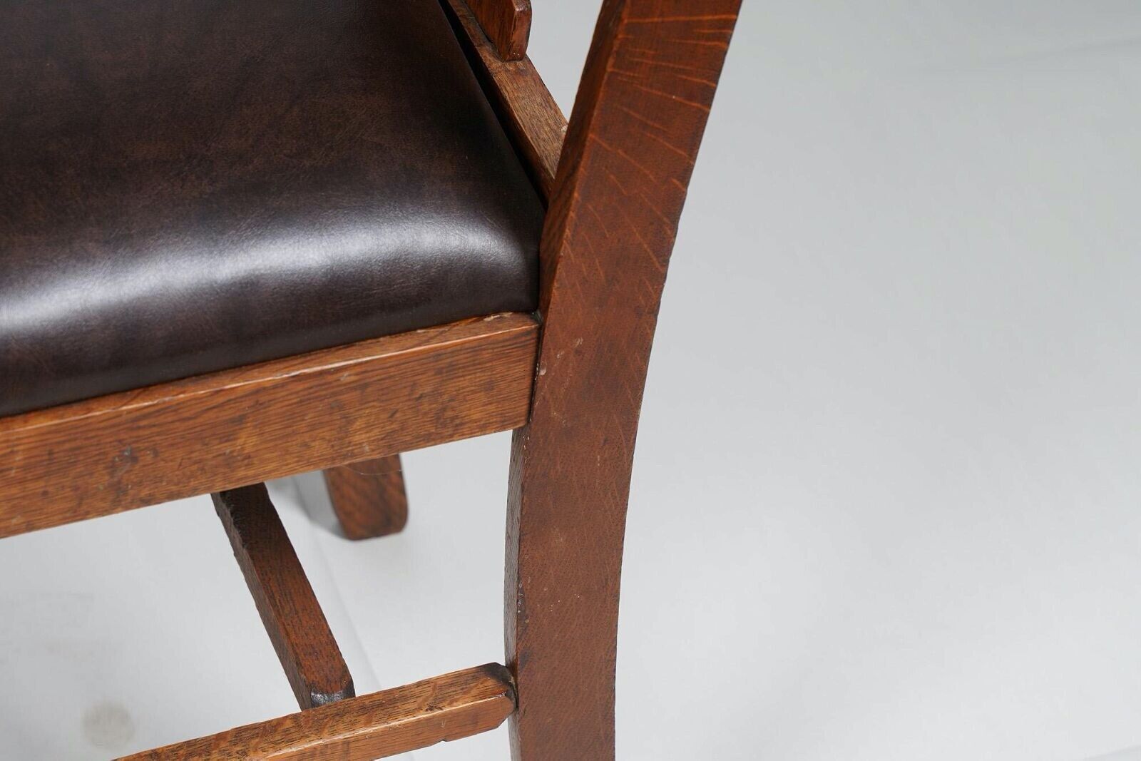 Antique American Oak Dining Chairs - Set of 4