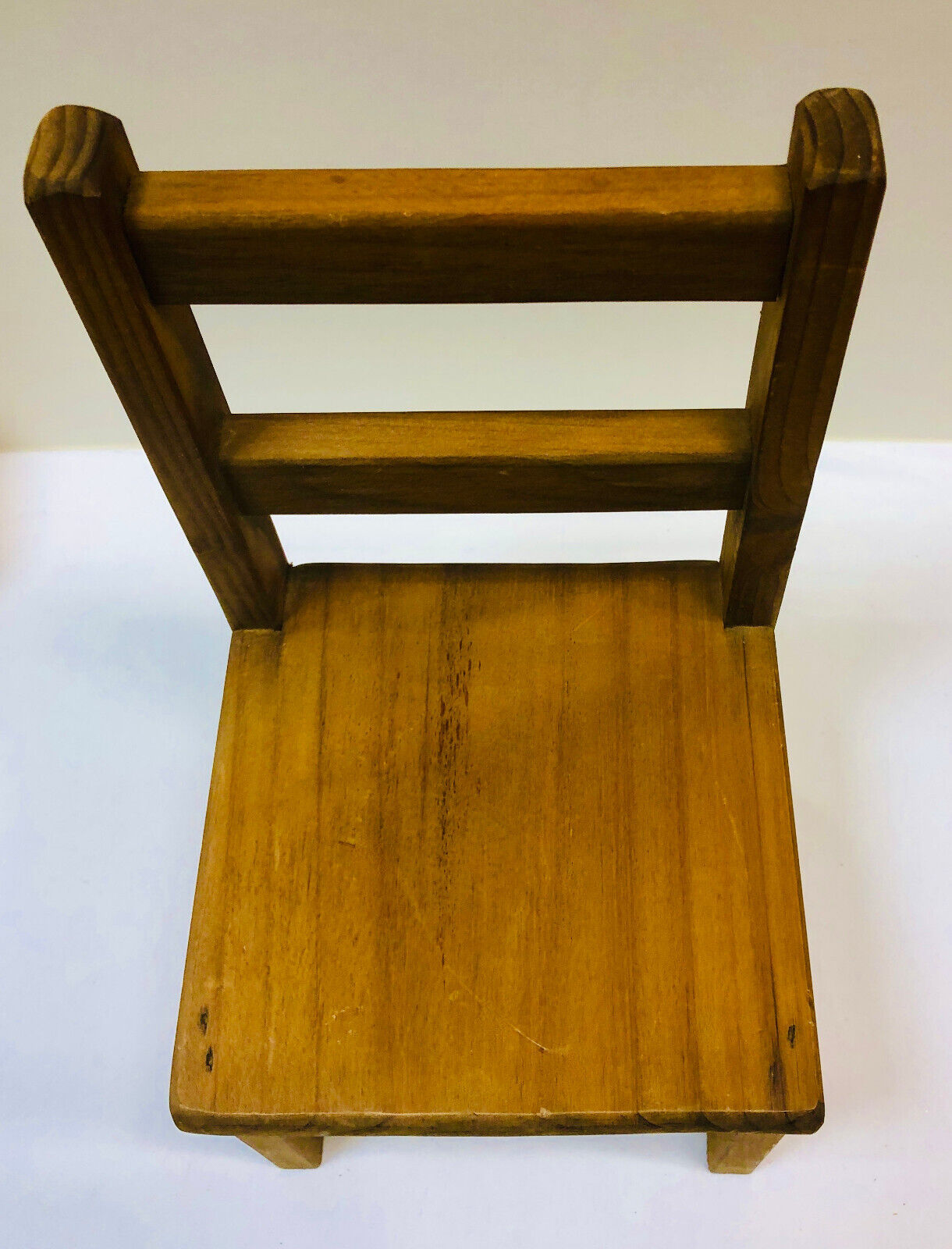 Vintage Handmade Wooden Doll Chair 14.5" circa 1920s