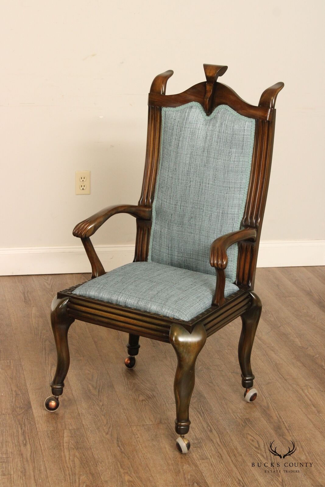 1930's Custom Wood Executive Armchair