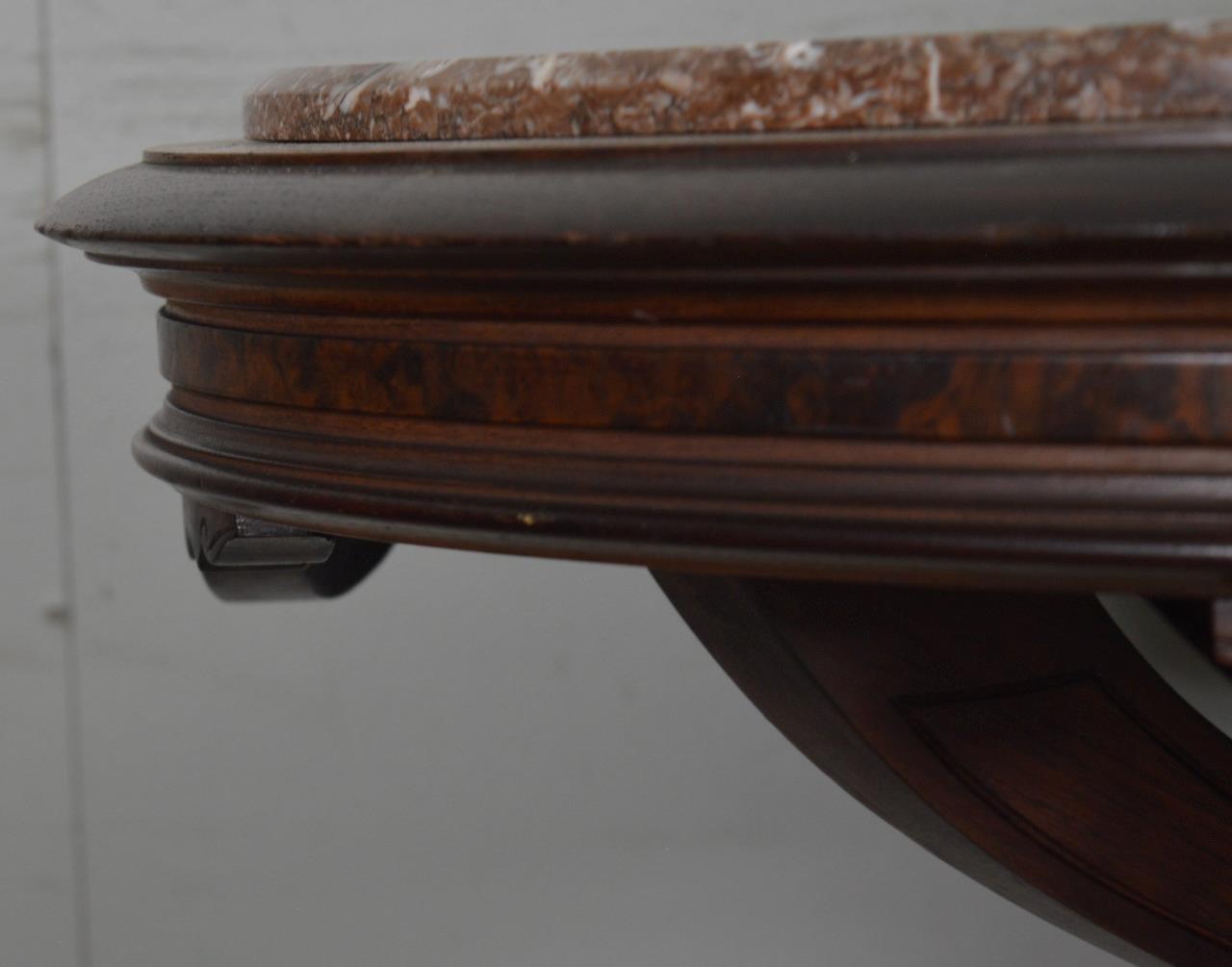 Victorian Oval Marble Top Parlor Table #22094