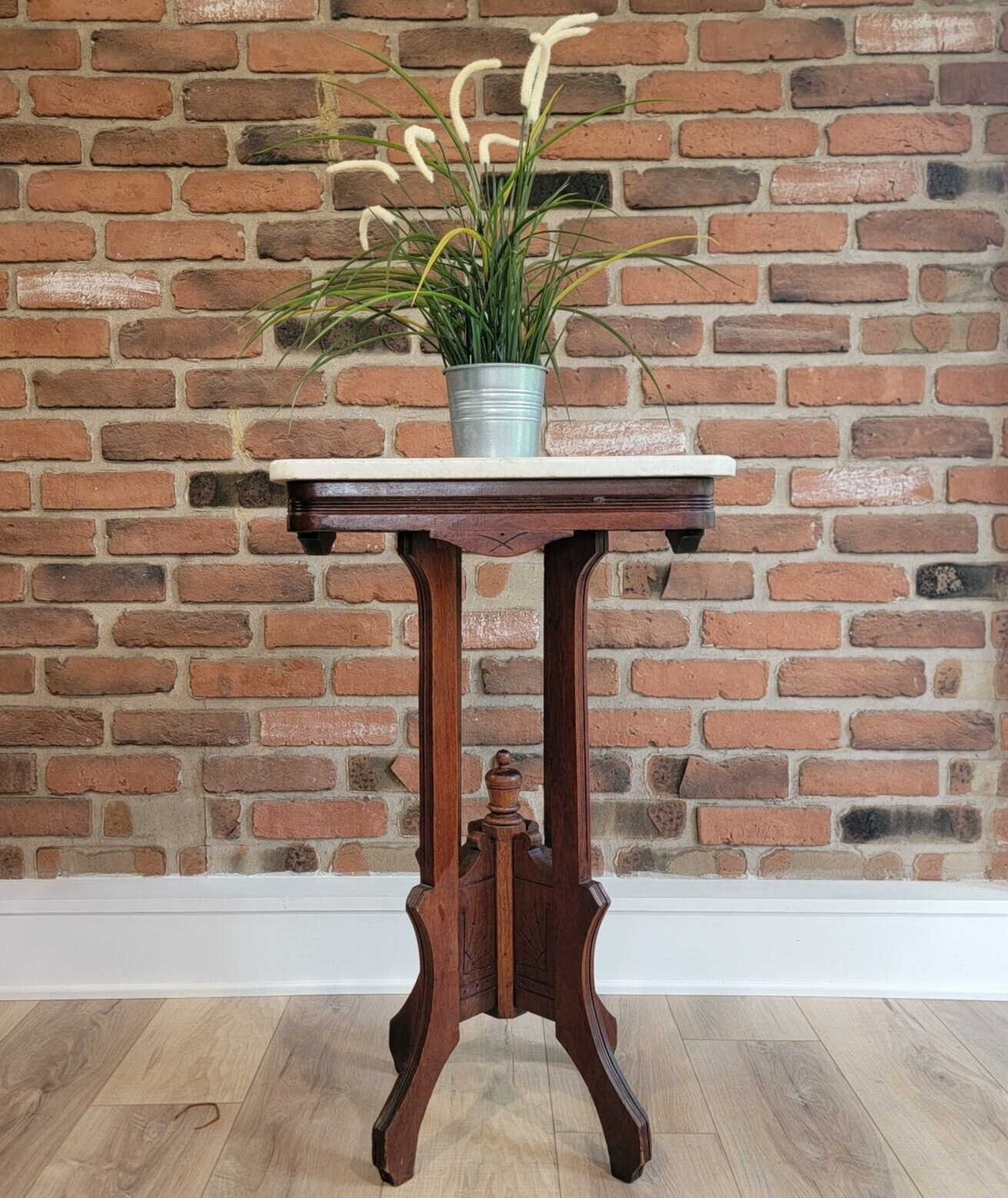 Victorian White Marble and Walnut Parlor Table - 29