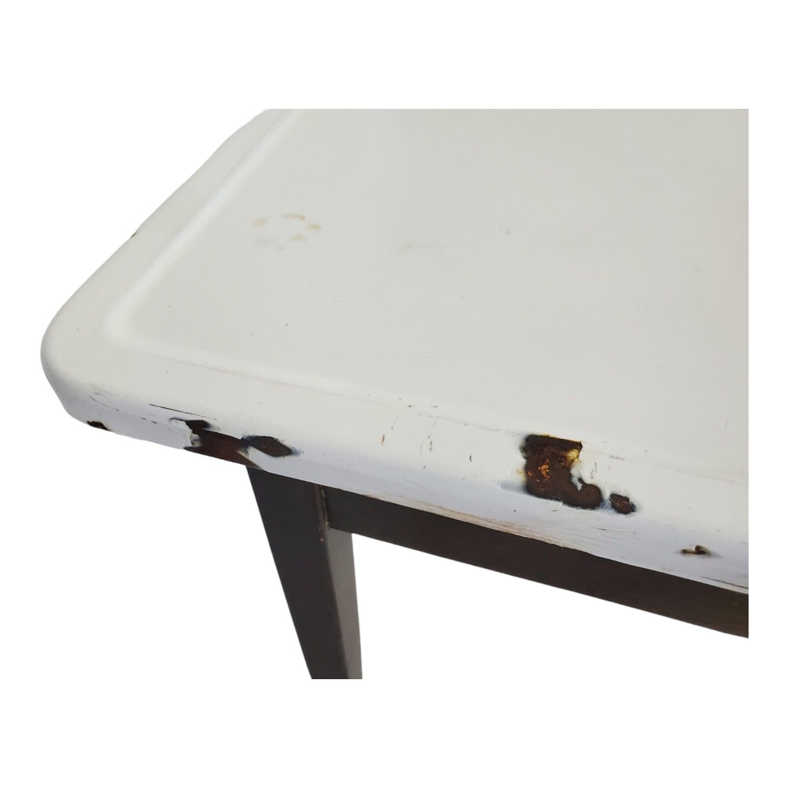 Enamel Top Vintage Kitchen Table French Victorian Style