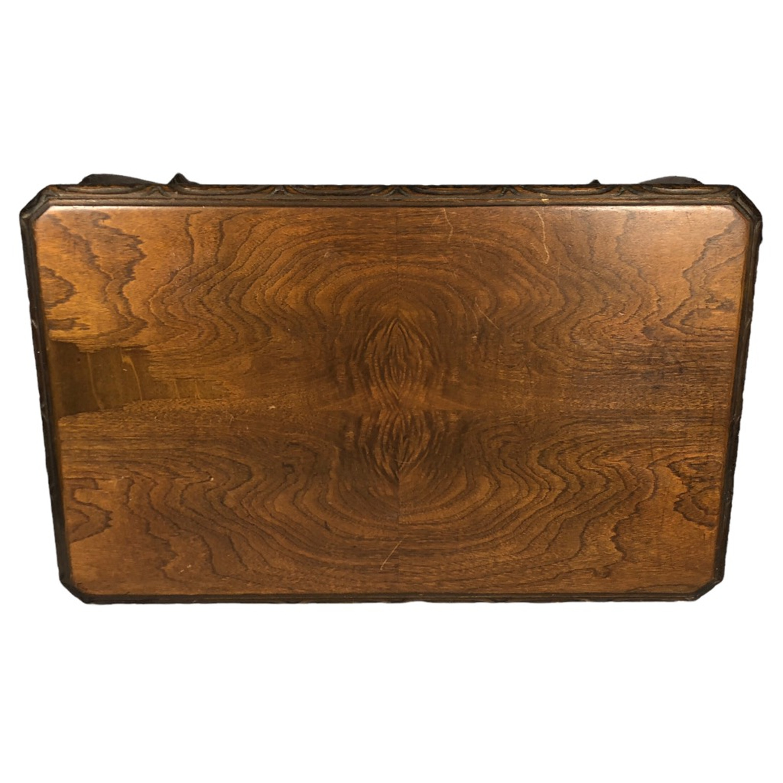 Louis XV Style Wooden Table with Victorian Carving