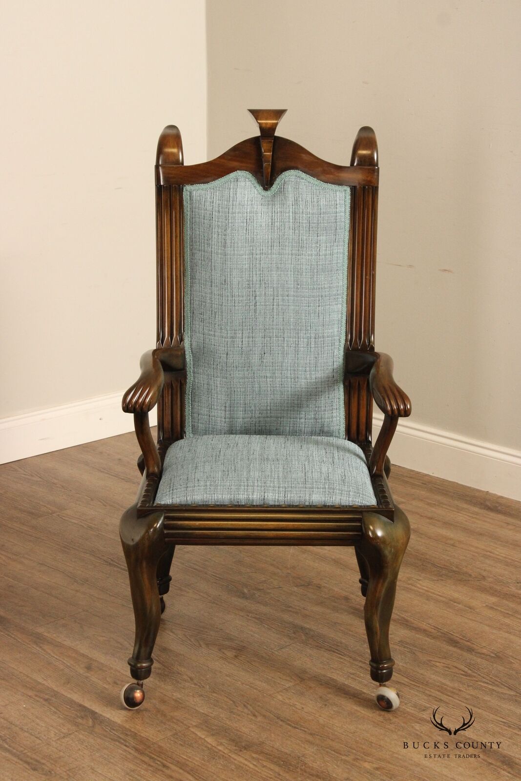 1930's Custom Wood Executive Armchair