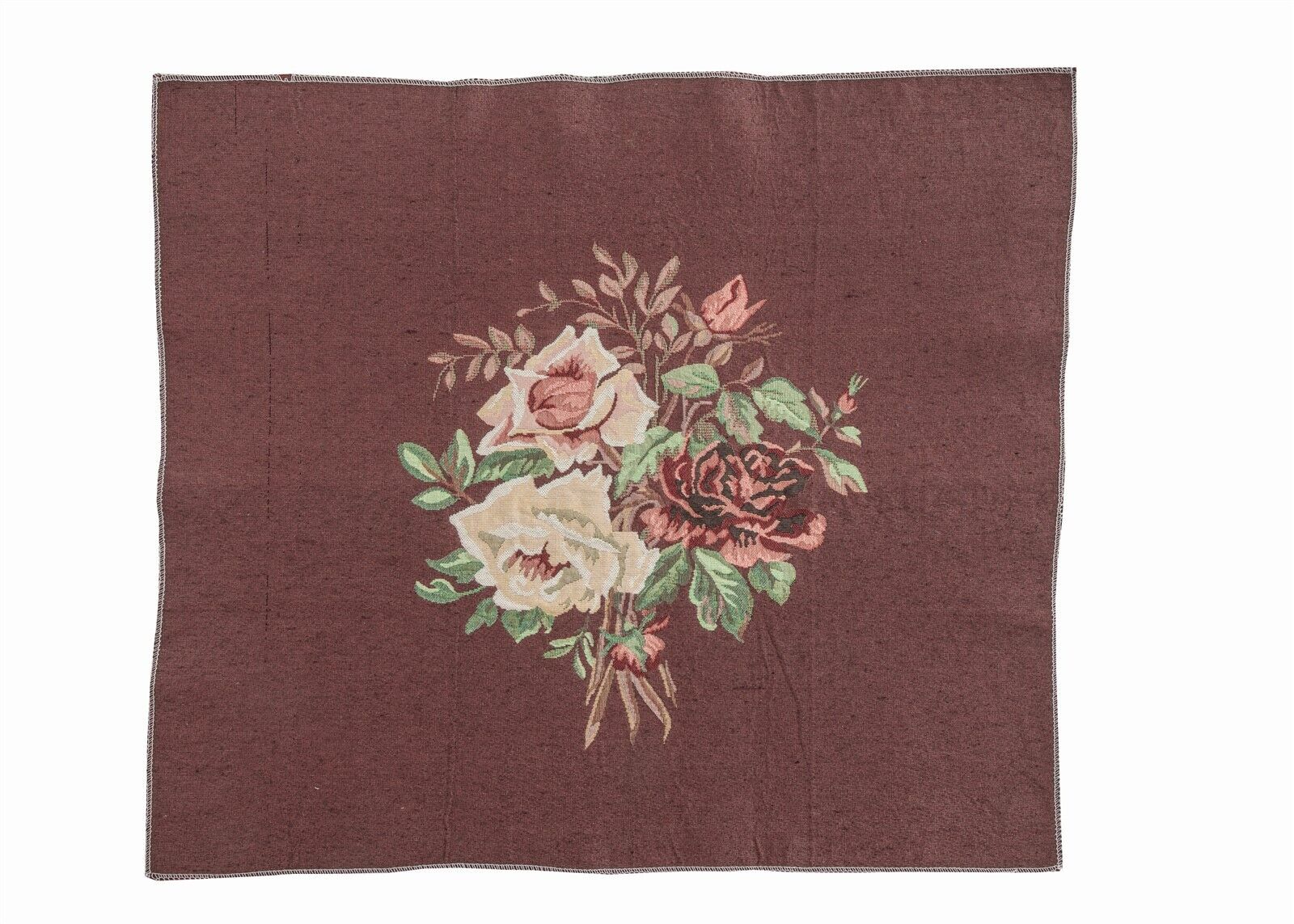 French Baroque Chair Seat Cover Upholstery in Burgundy