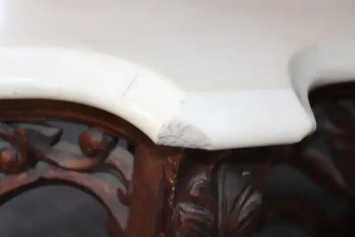 Elegant John Henry Belter Rosewood Carved Marble Table