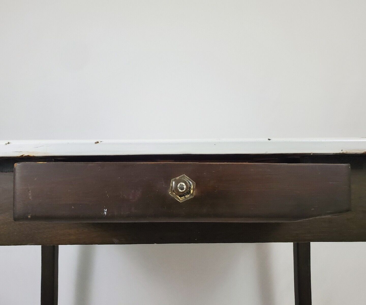Enamel Top Vintage Kitchen Table French Victorian Style