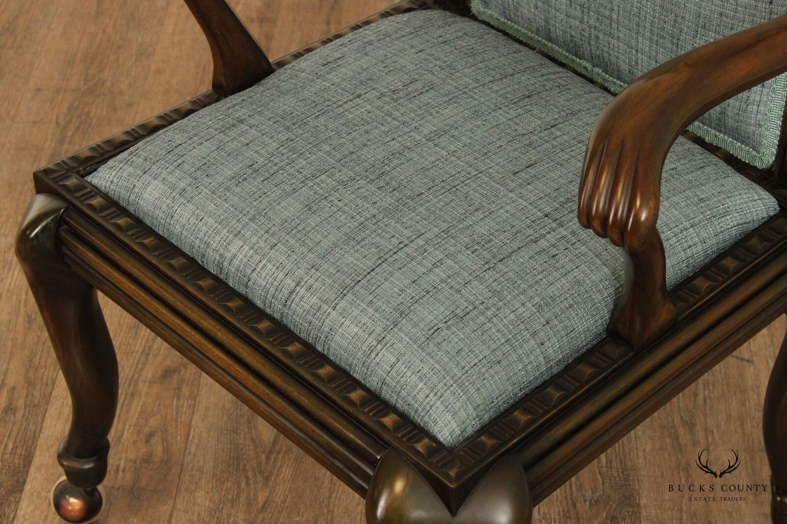 1930's Custom Wood Executive Armchair