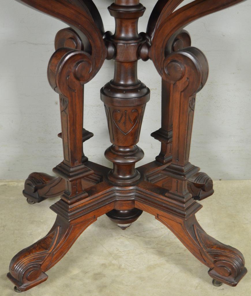 Victorian Oval Marble Top Parlor Table #22094