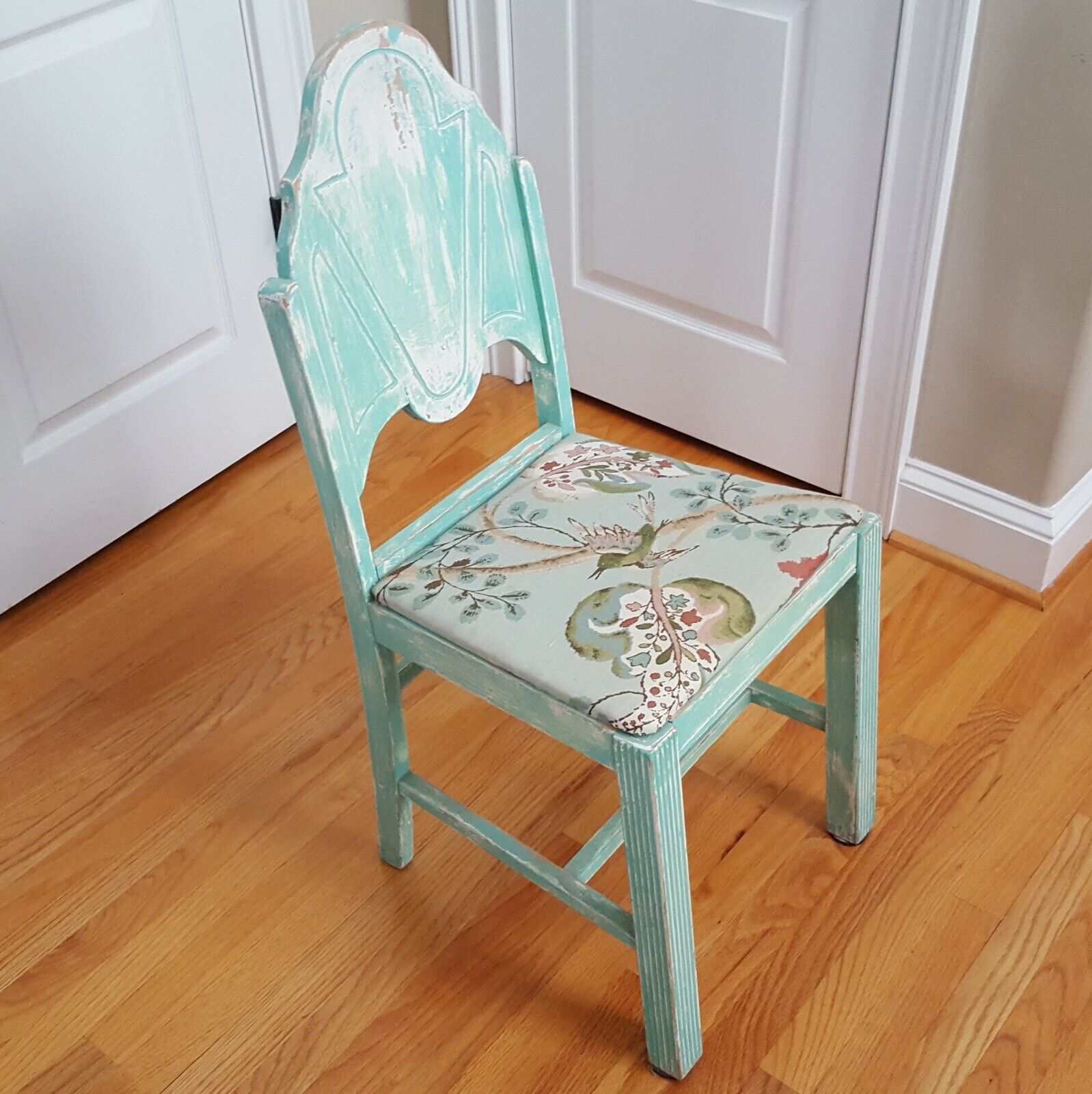 1920s/30s Art Deco Mint Green Cathedral Style Chair