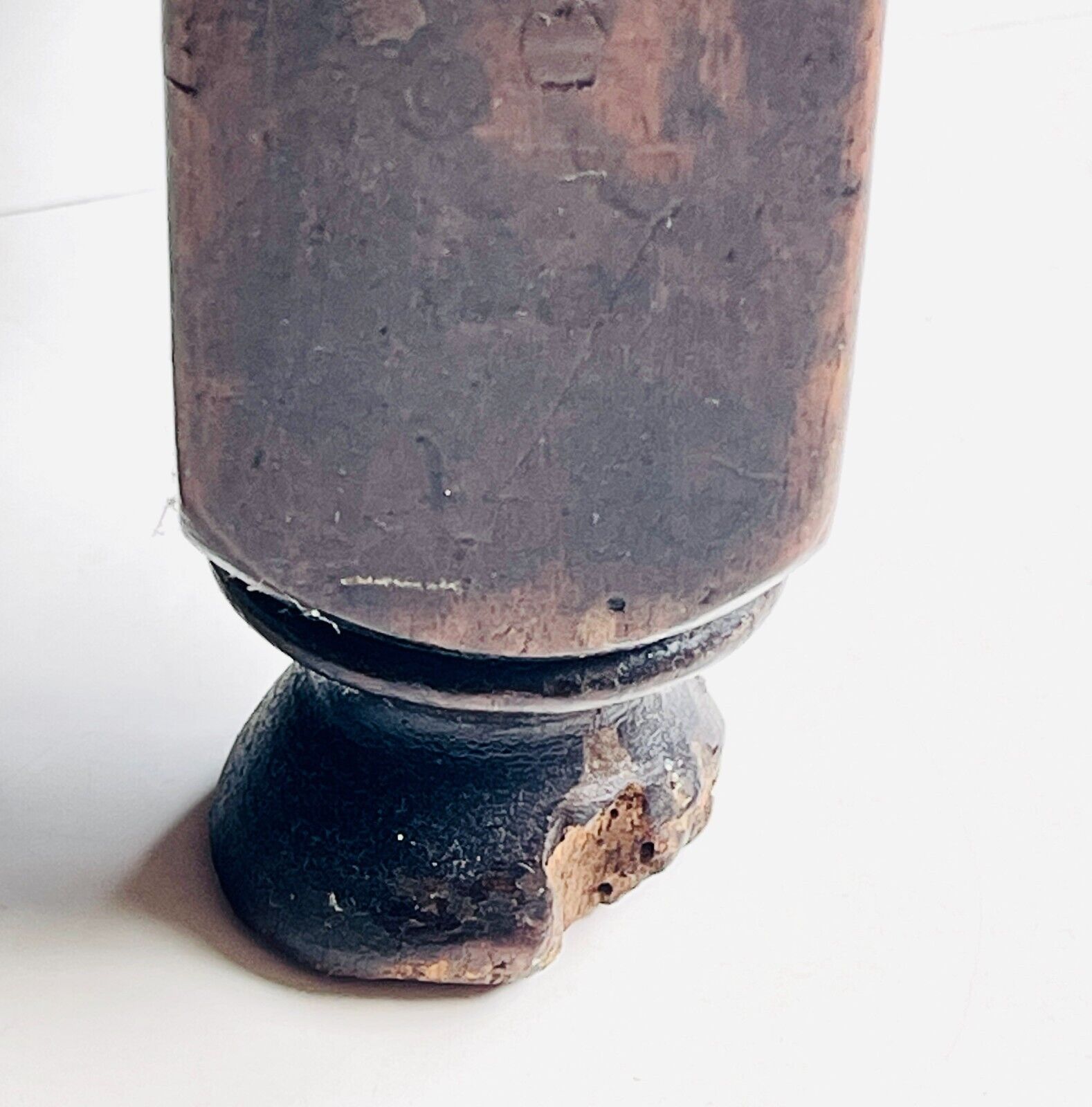 Edwardian Leather & Oak Footstool from 1900-1910