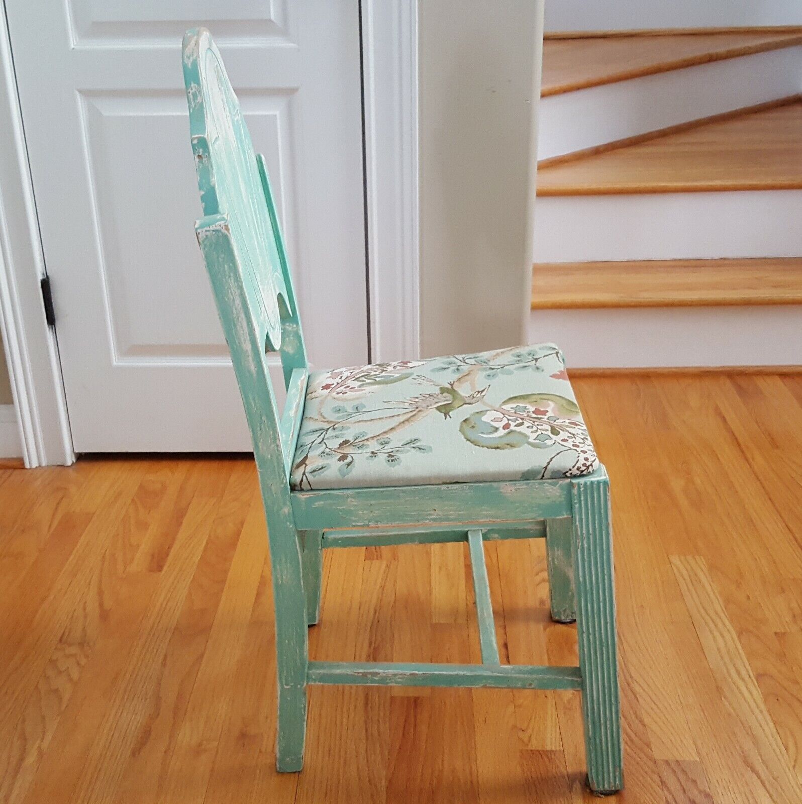 1920s/30s Art Deco Mint Green Cathedral Style Chair