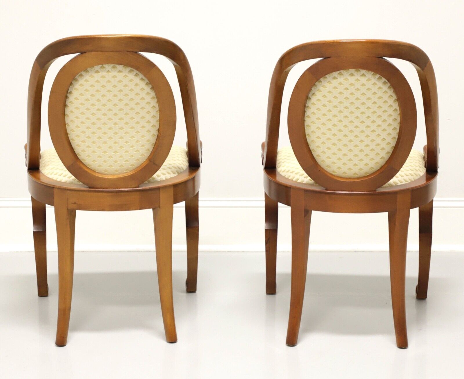 French Art Deco Goosehead Dining Chairs, Pair