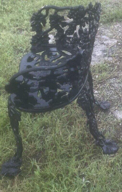 Victorian Style White Cast Iron Garden Patio Chair
