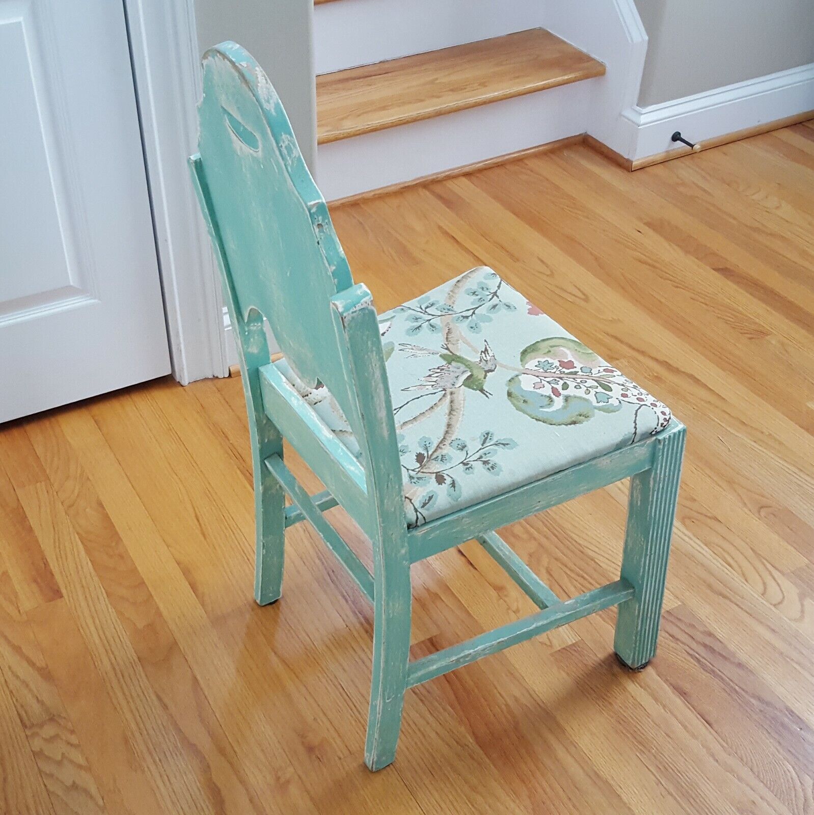 1920s/30s Art Deco Mint Green Cathedral Style Chair