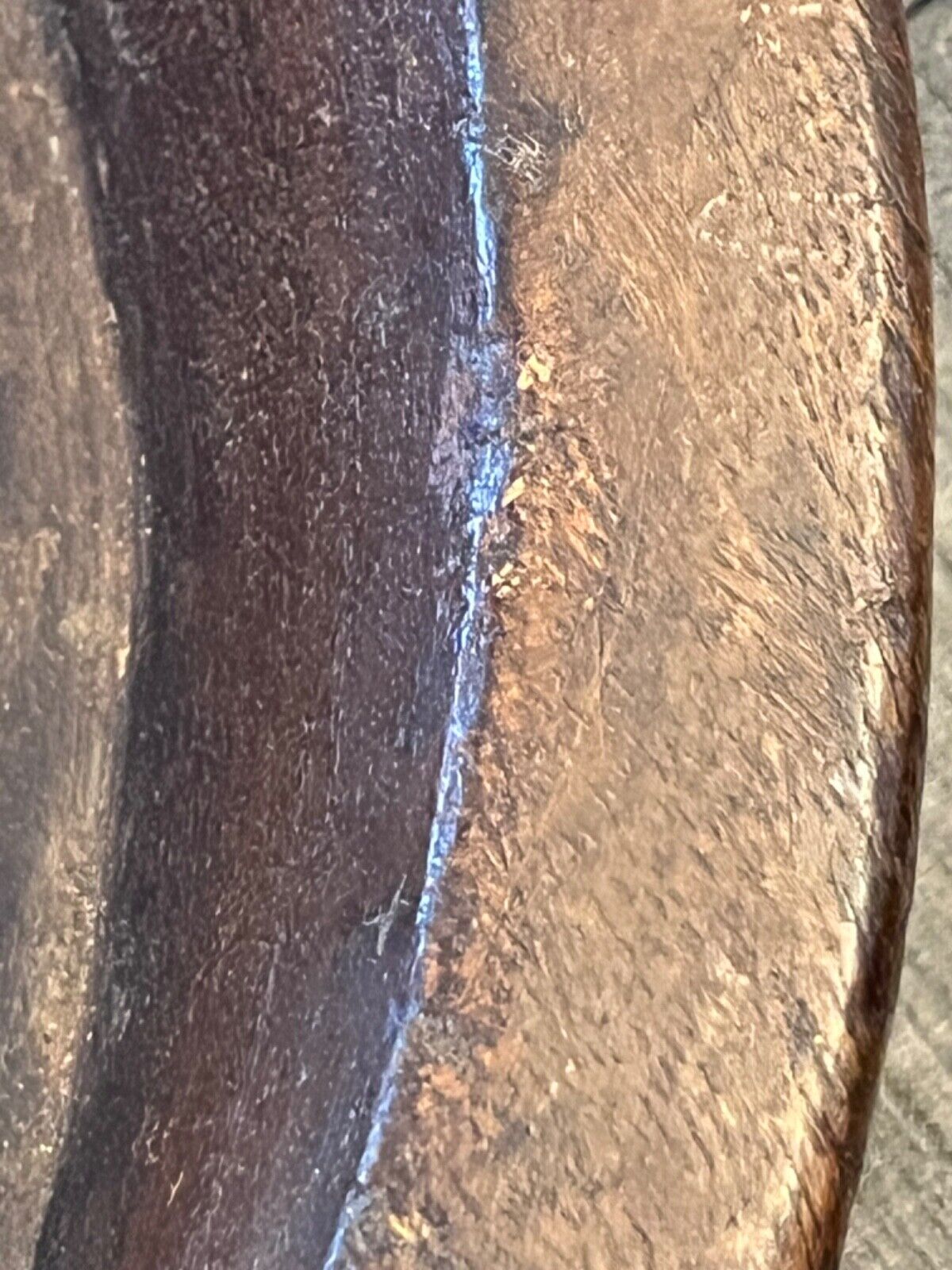 Primitive Hand Carved Wood Dough Bowl with Handles